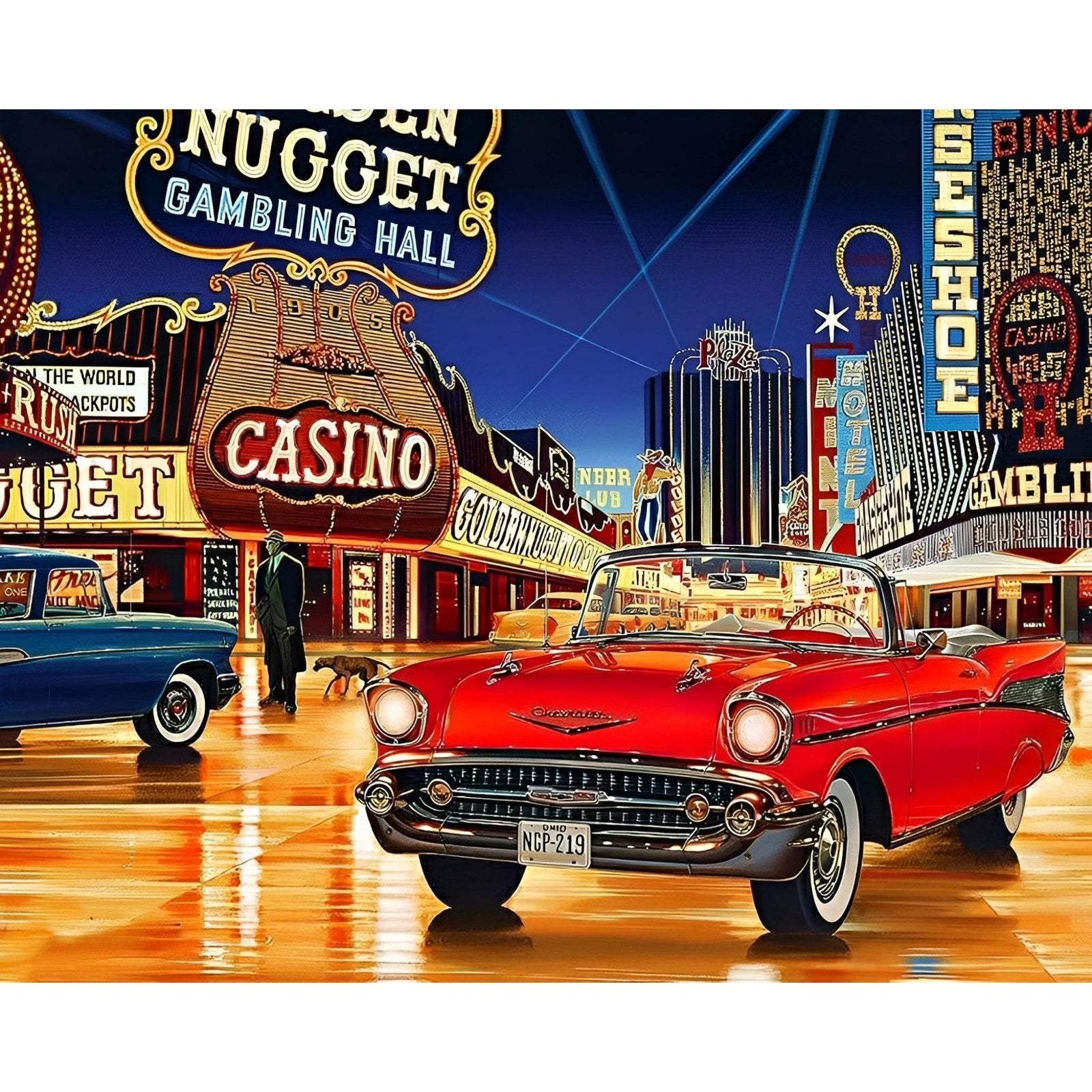 Masterpieces Car at Las Vegas | Diamond Painting Design - Full Drill Diamond Art with 5d Square or Round Diamonds - AB Drills Available