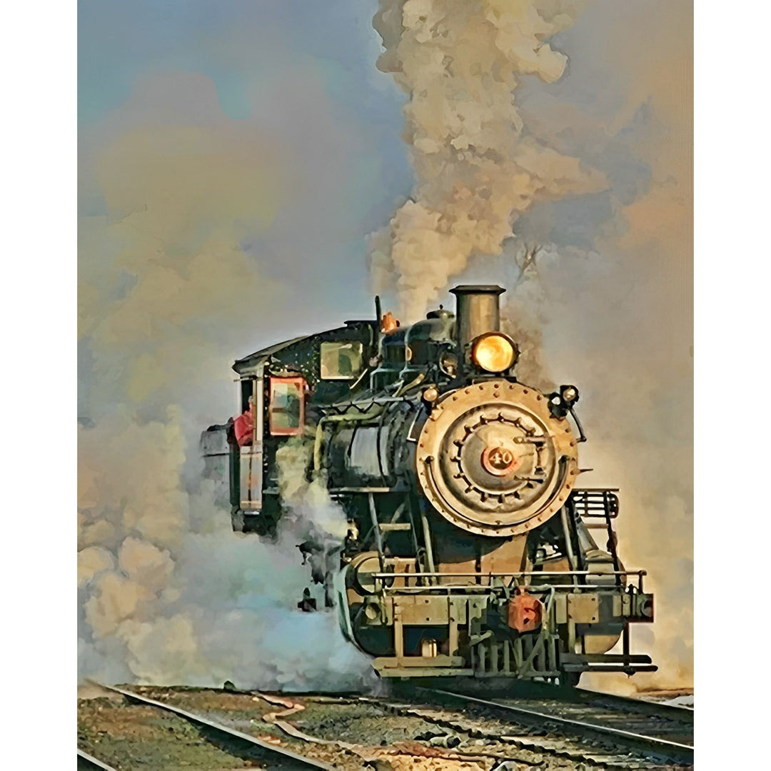 Old Steam Engine Train | Diamond Painting