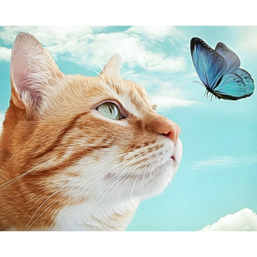 Butterfly and Kitty | Diamond Painting