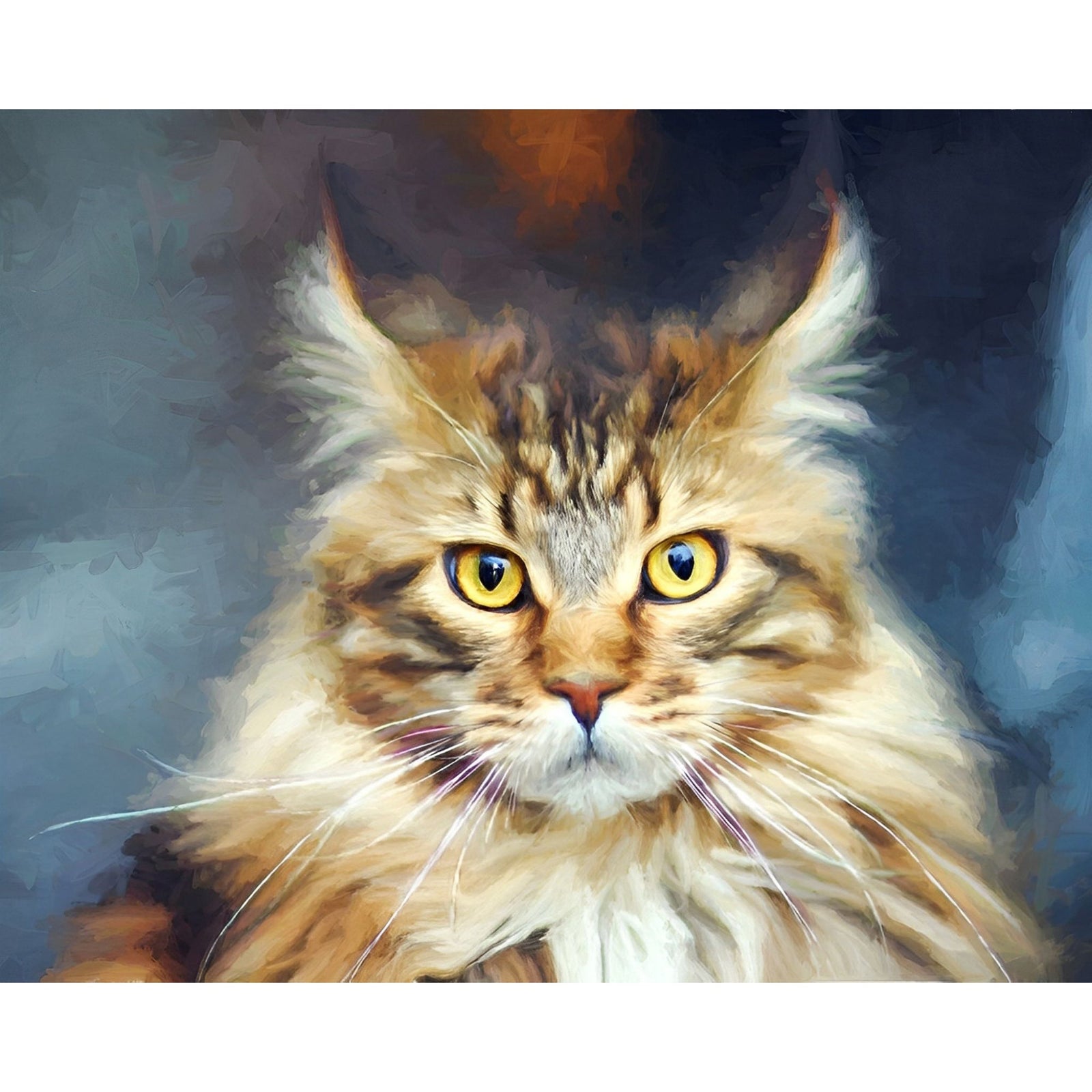 Maine Coon Gaze | Diamond Painting Design - Full Drill Diamond Art with 5d Square or Round Diamonds - AB Drills Available