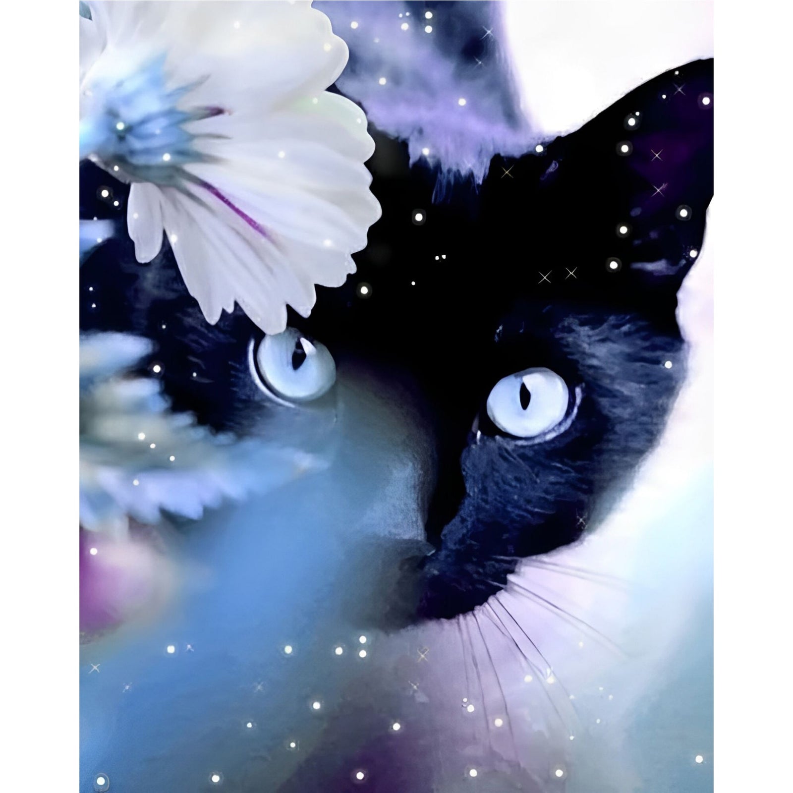 Violet Kitty | Diamond Painting Design - Full Drill Diamond Art with 5d Square or Round Diamonds - AB Drills Available