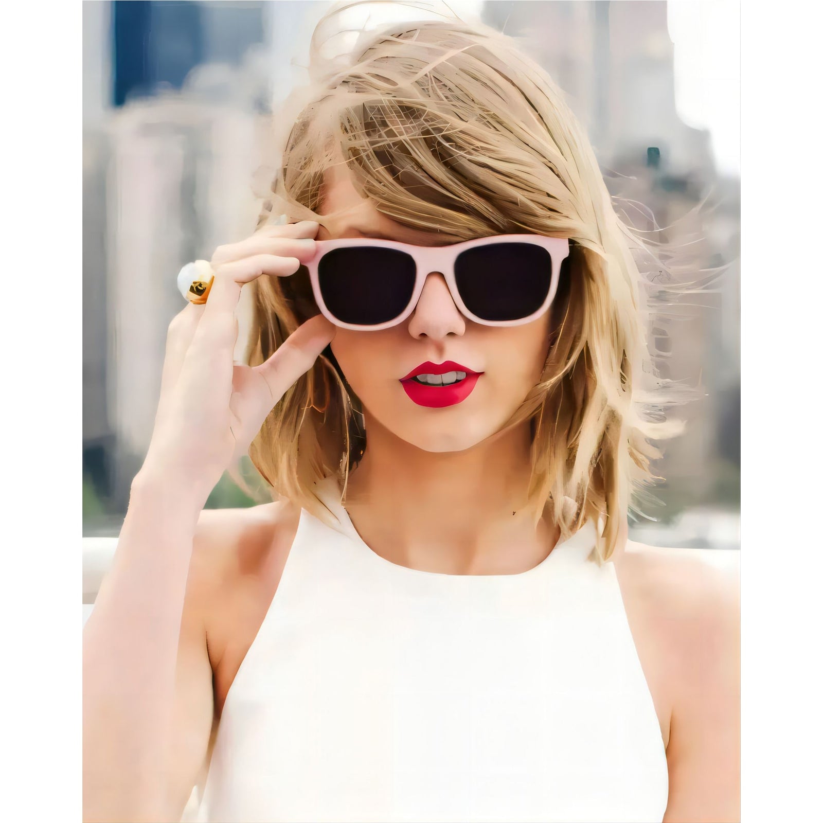 Taylor Swift in Sunglasses | Diamond Painting Design - Full Drill Diamond Art with 5d Square or Round Diamonds - AB Drills Available