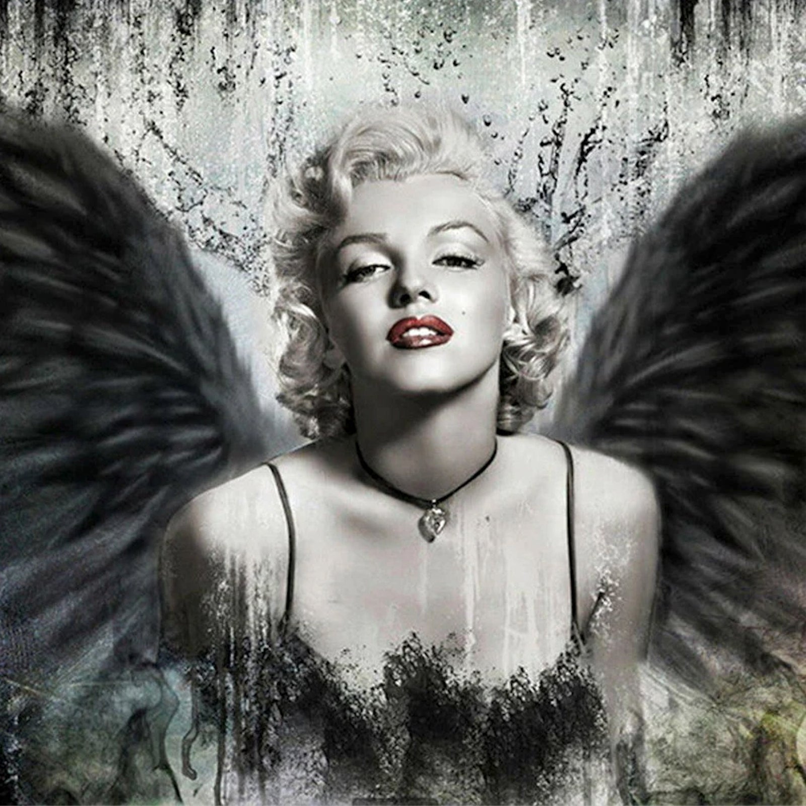 Marilyn Monroe Wings | Diamond Painting Design - Full Drill Diamond Art with 5d Square or Round Diamonds - AB Drills Available