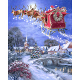Christmas Night | Diamond Painting Design - Full Drill Diamond Art with 5d Square or Round Diamonds - AB Drills Available