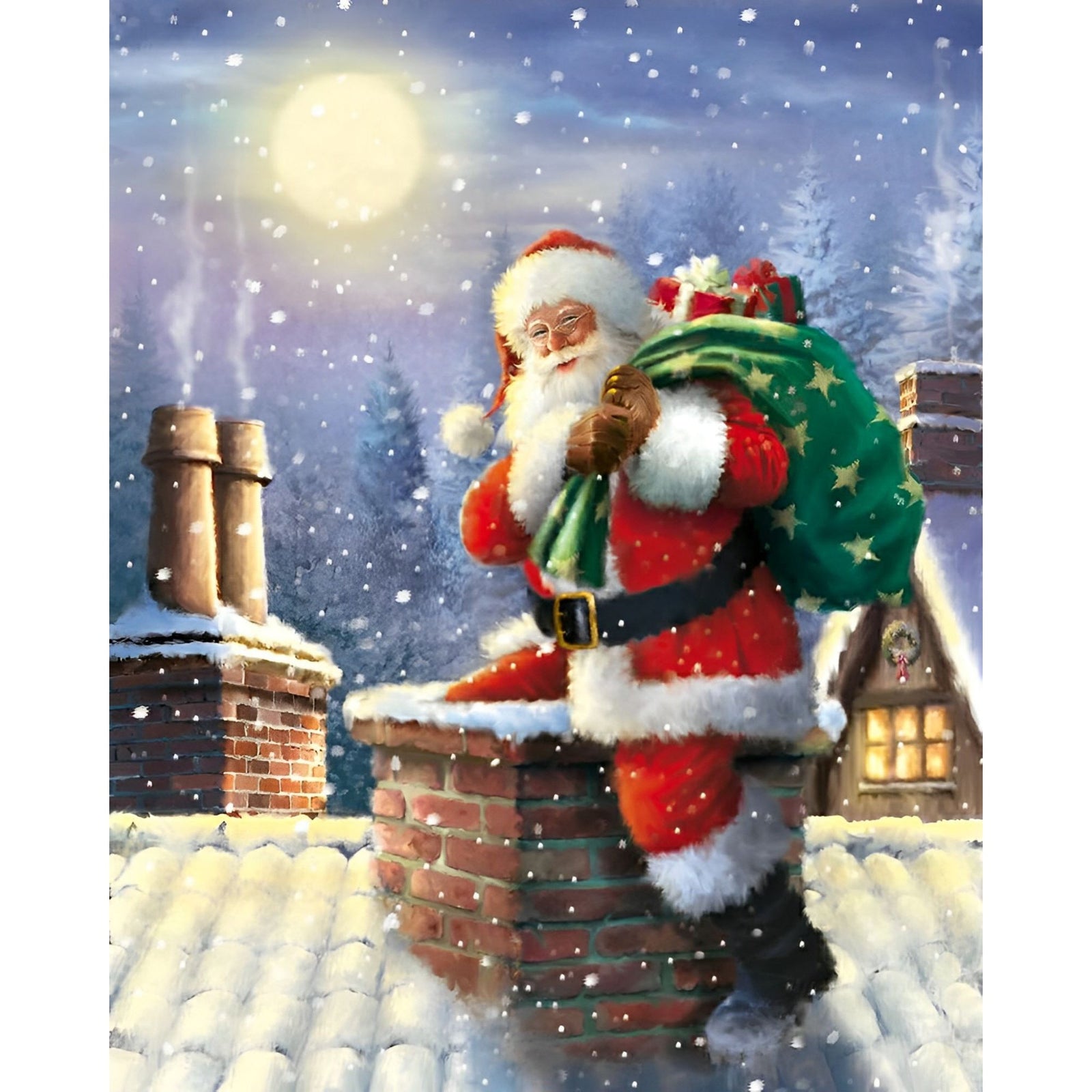 Santa's Entrance | Diamond Painting Design - Full Drill Diamond Art with 5d Square or Round Diamonds - AB Drills Available