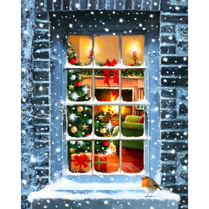 Christmas Through Window | Diamond Painting