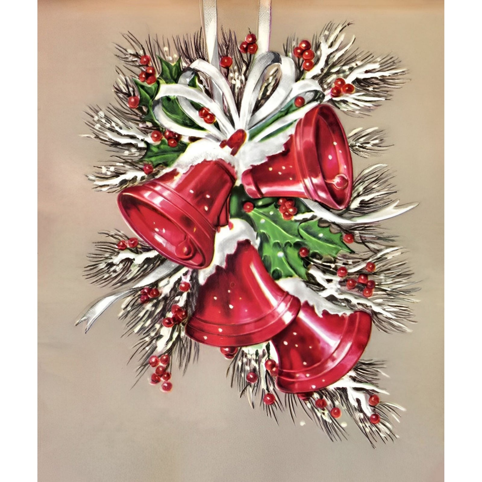 Sparkling Christmas Bells | Diamond Painting Design - Full Drill Diamond Art with 5d Square or Round Diamonds - AB Drills Available