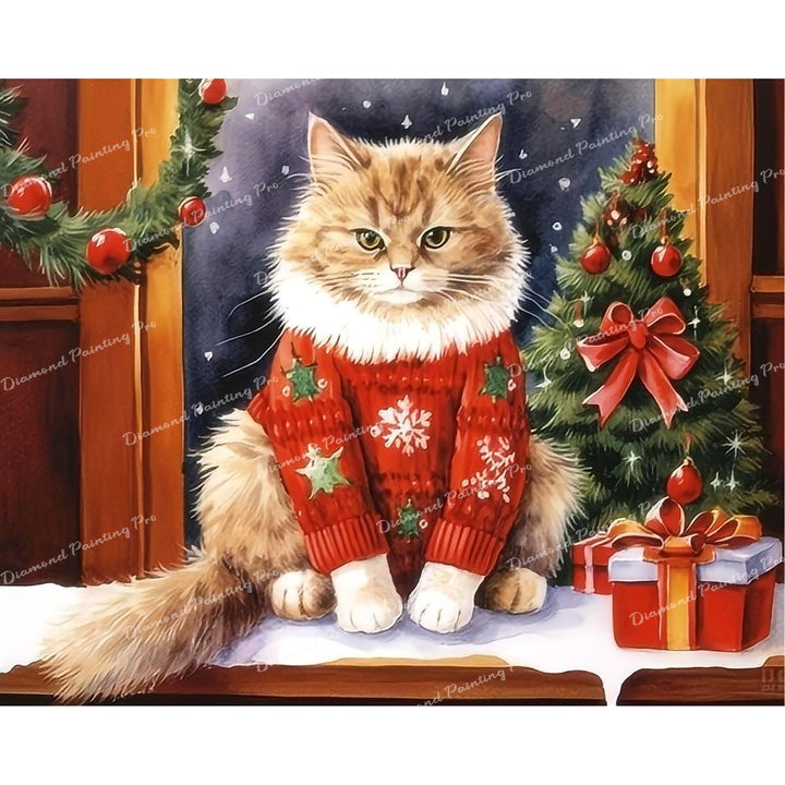 Christmas Delight in a Sweater | Diamond Painting
