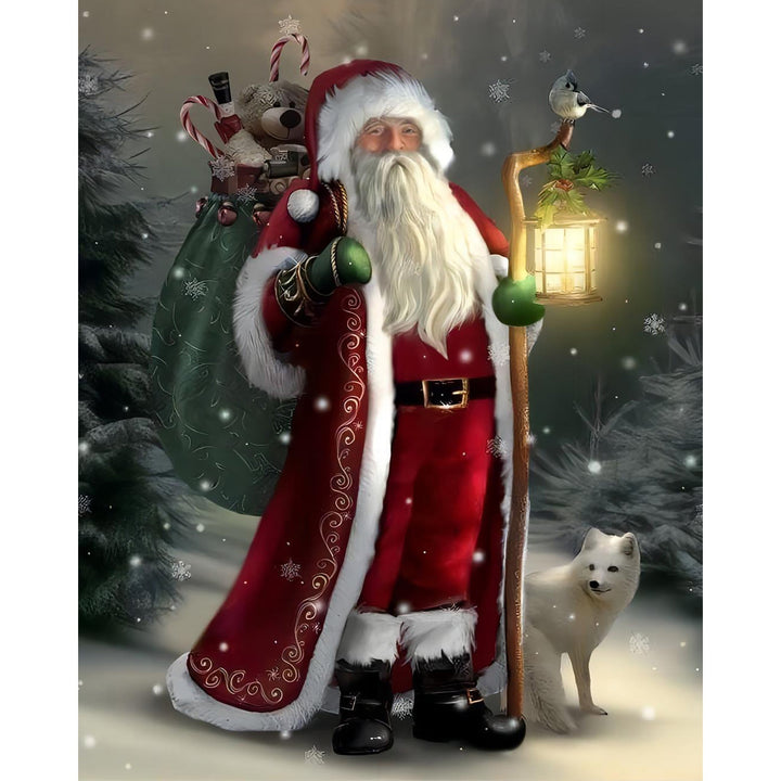Santa in the Forest | Diamond Painting