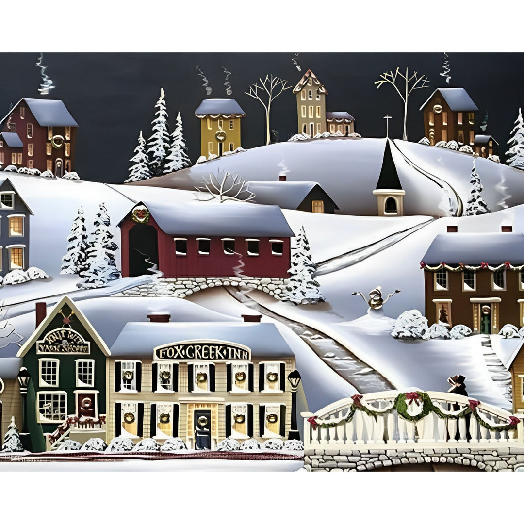 Christmas in Fox Creek Village | Diamond Painting