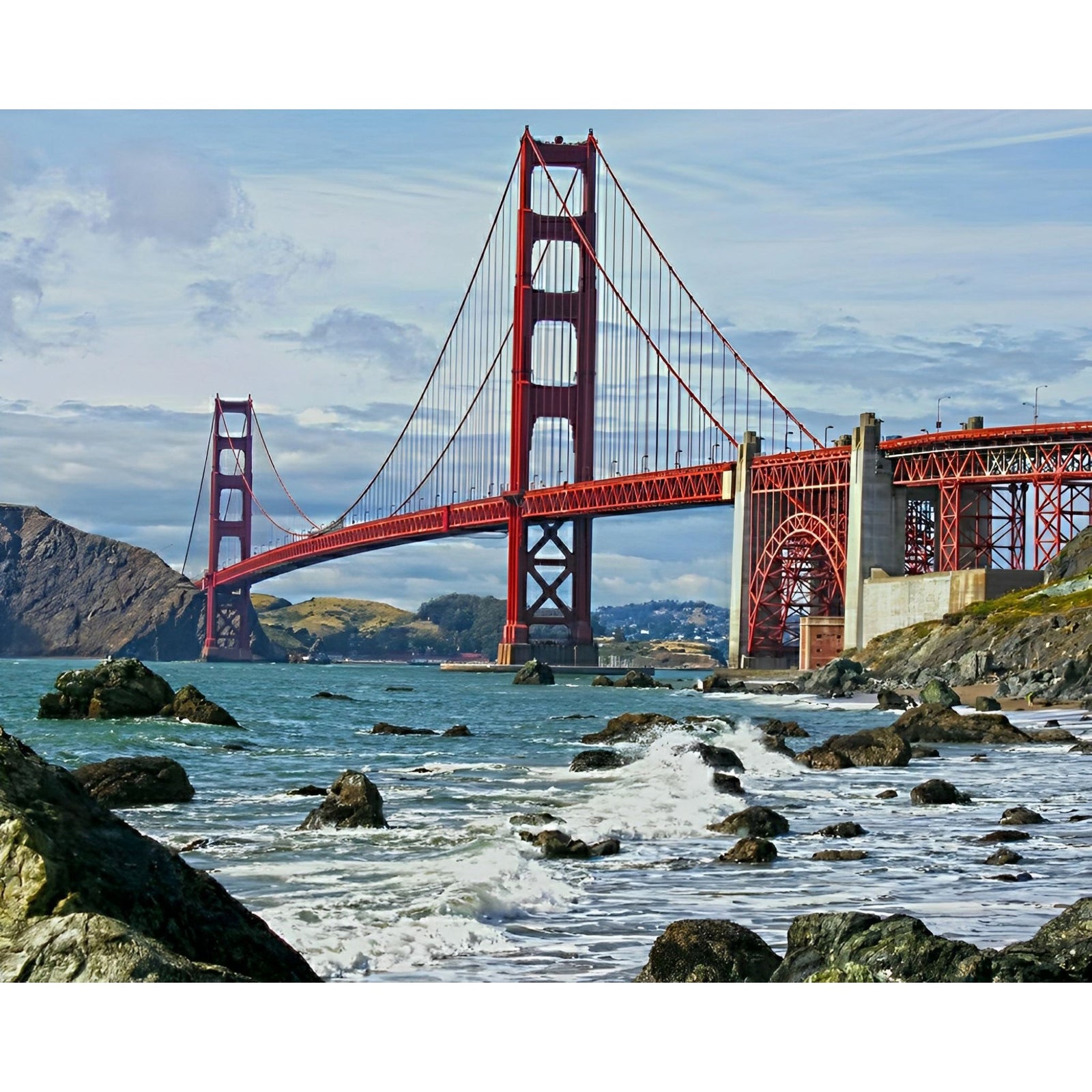 Golden Gate Bridge San Francisco | Diamond Painting Design - Full Drill Diamond Art with 5d Square or Round Diamonds - AB Drills Available