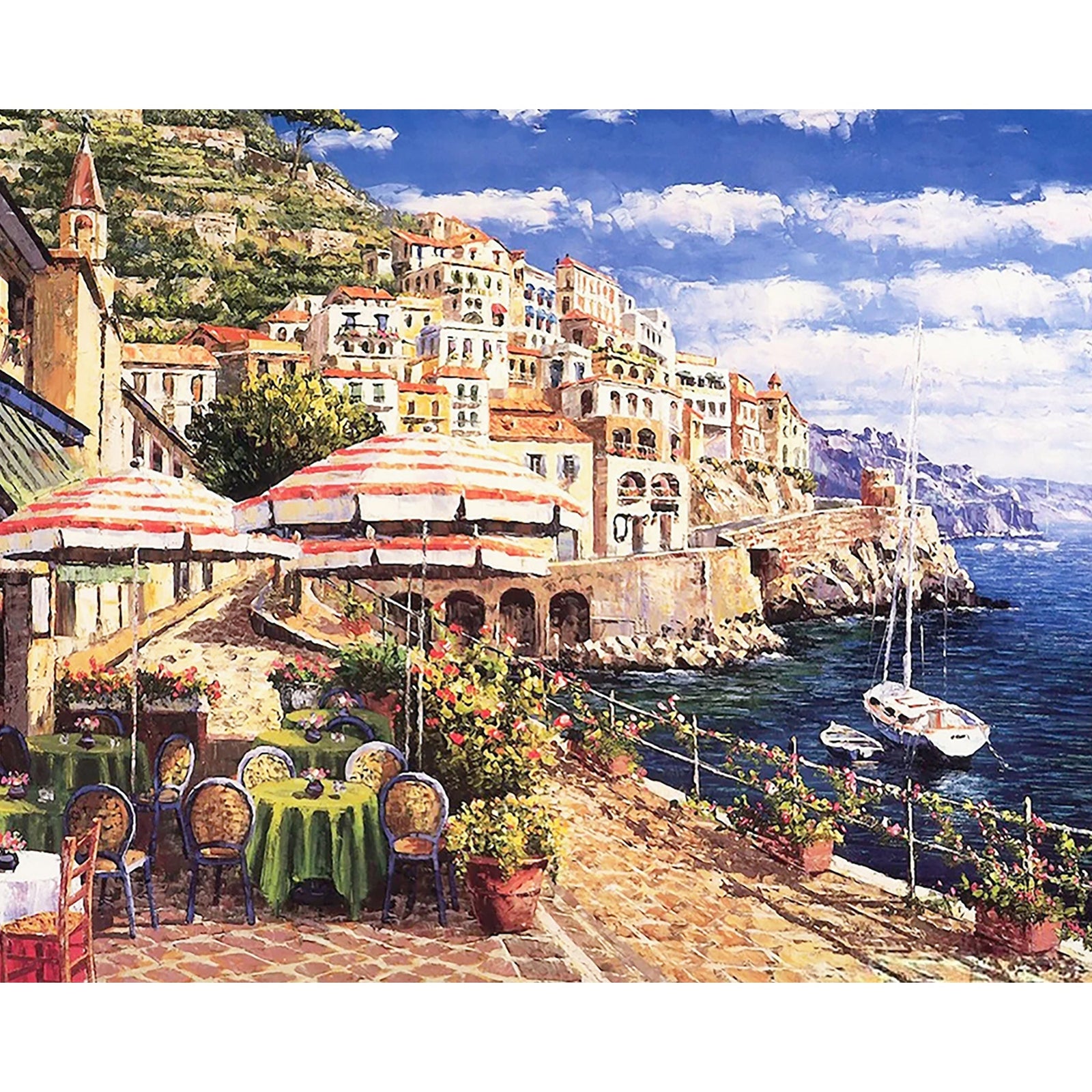 Amalfi Coast, Italy | Diamond Painting Design - Full Drill Diamond Art with 5d Square or Round Diamonds - AB Drills Available