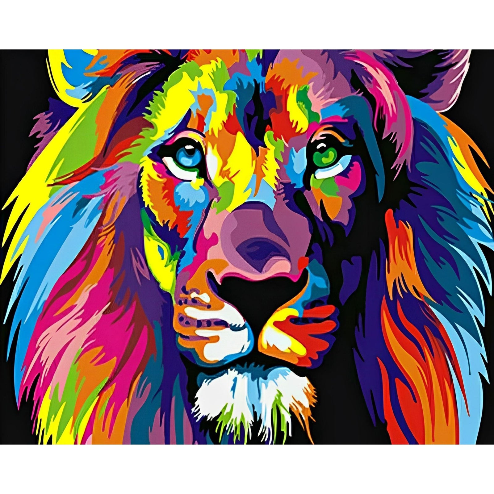 Colorful Lions | Diamond Painting Design - Full Drill Diamond Art with 5d Square or Round Diamonds - AB Drills Available