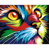 Rainbow Cat Close Up | Diamond Painting Design - Full Drill Diamond Art with 5d Square or Round Diamonds - AB Drills Available