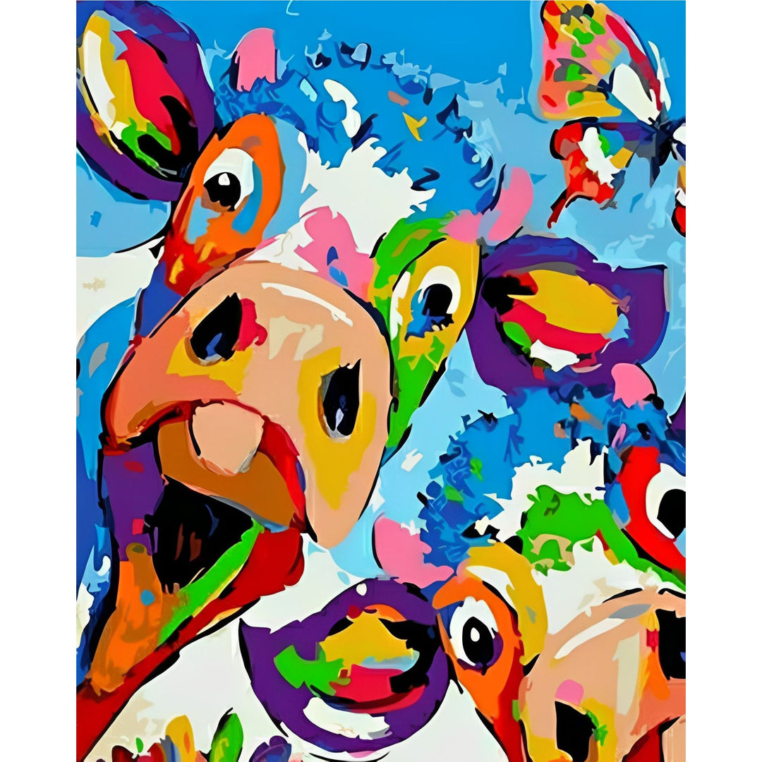 Exotic Colorful Cows | Diamond Painting