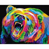 Neon Bear | Diamond Painting Design - Full Drill Diamond Art with 5d Square or Round Diamonds - AB Drills Available