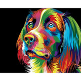 Abstract Dog | Diamond Painting Design - Full Drill Diamond Art with 5d Square or Round Diamonds - AB Drills Available