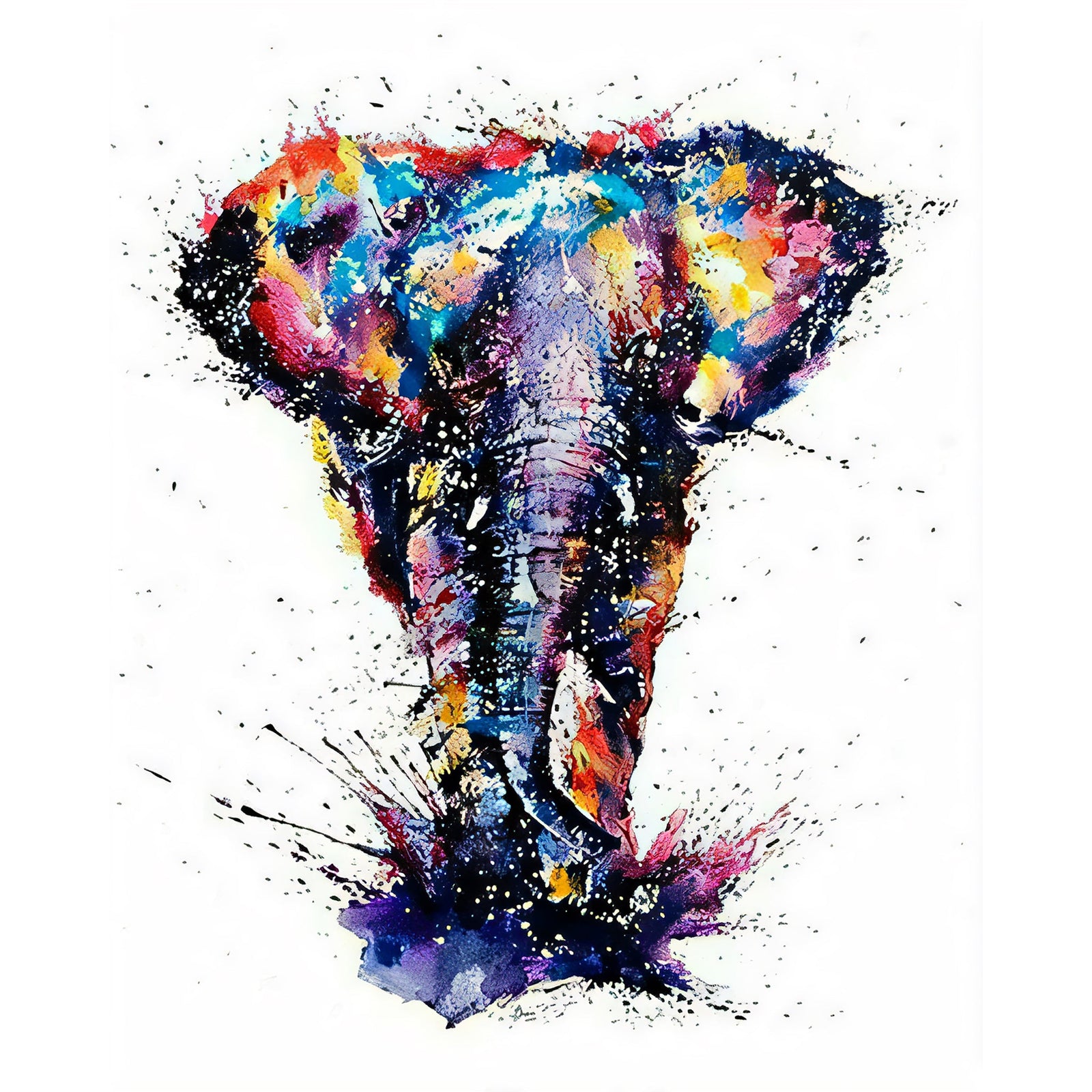 Color Elephant | Diamond Painting Design - Full Drill Diamond Art with 5d Square or Round Diamonds - AB Drills Available