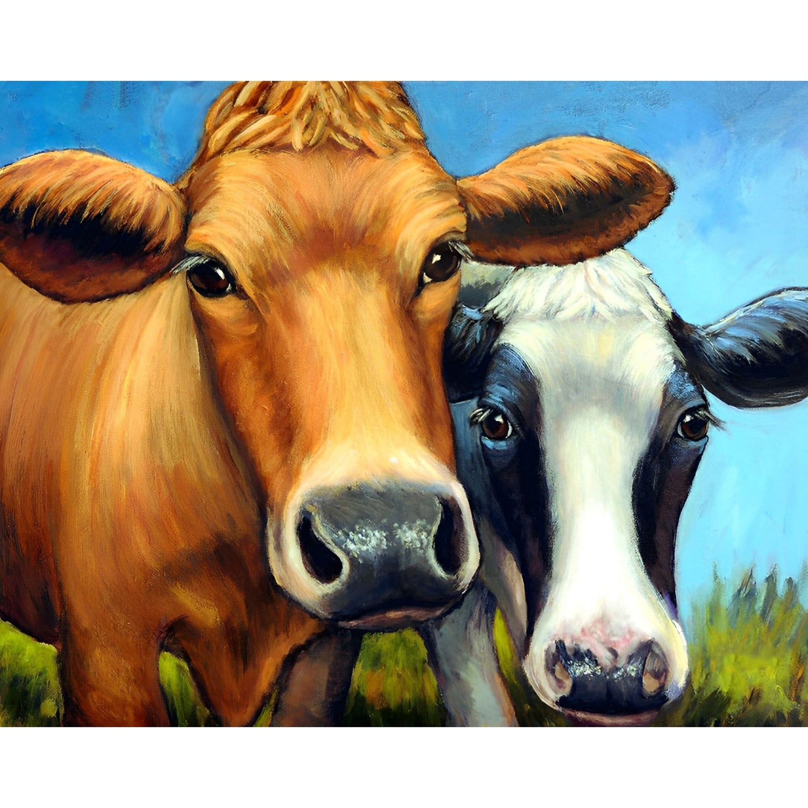 Cow Farm | Diamond Painting Design - Full Drill Diamond Art with 5d Square or Round Diamonds - AB Drills Available