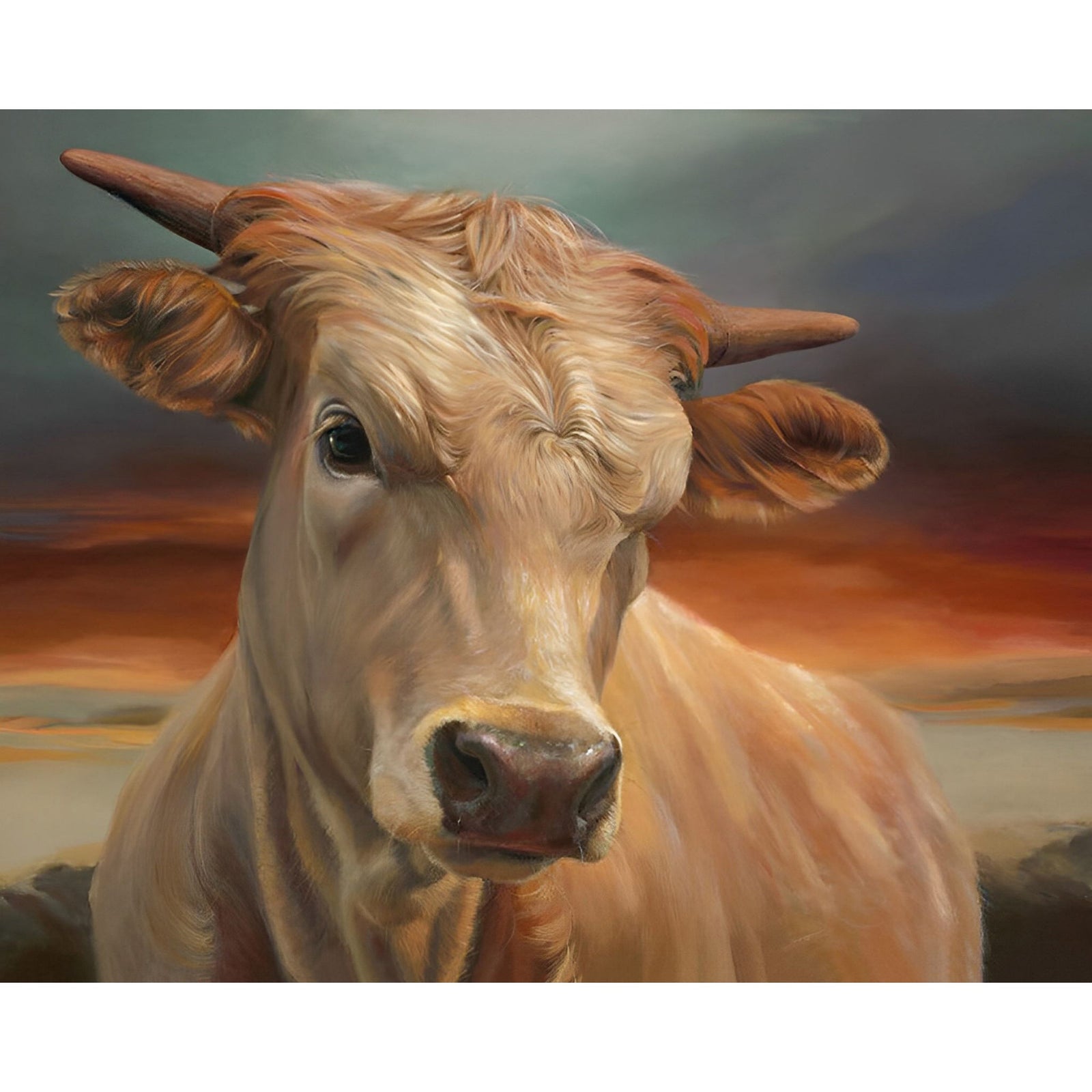 Brown Cow | Diamond Painting Design - Full Drill Diamond Art with 5d Square or Round Diamonds - AB Drills Available