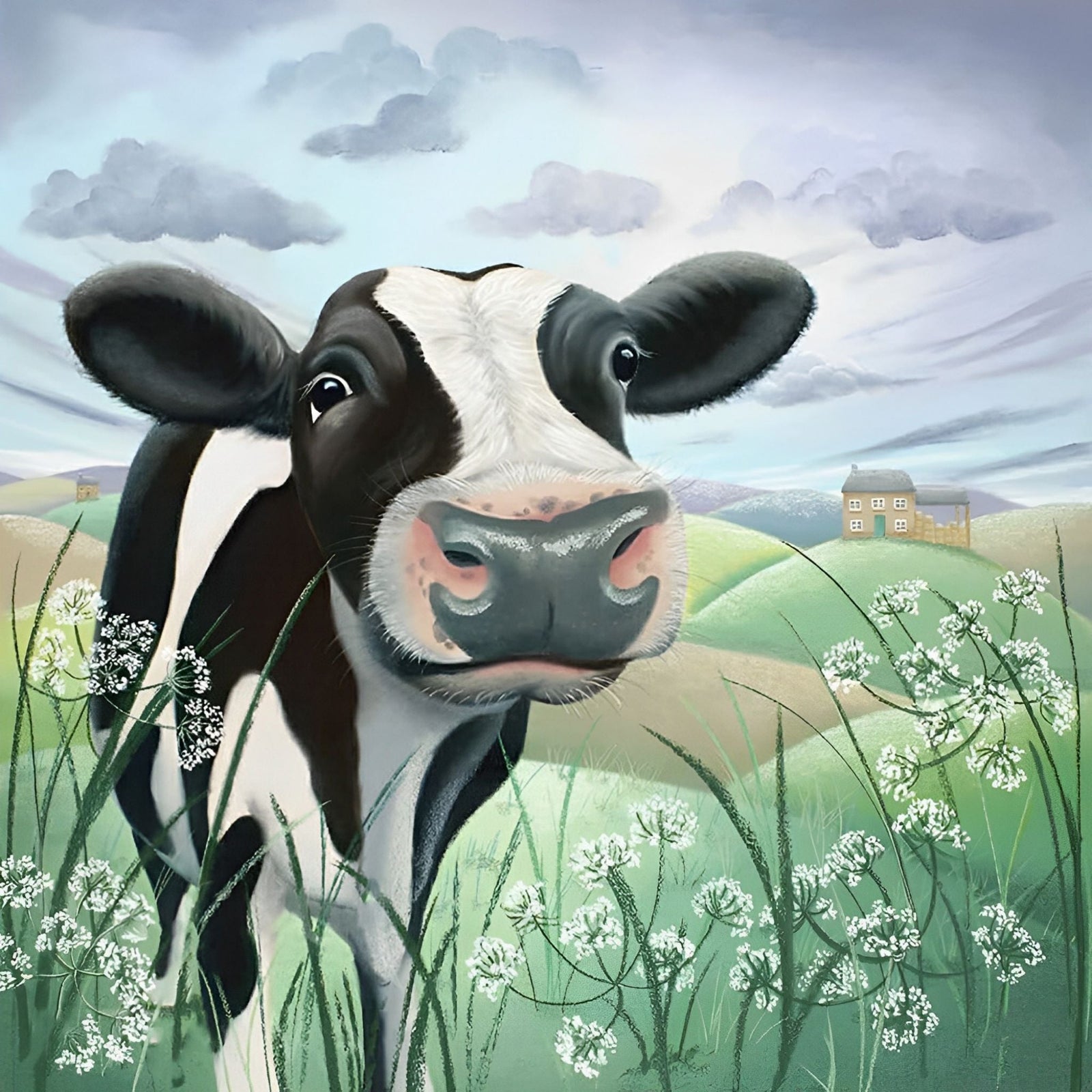 Funny Cow | Diamond Painting Design - Full Drill Diamond Art with 5d Square or Round Diamonds - AB Drills Available