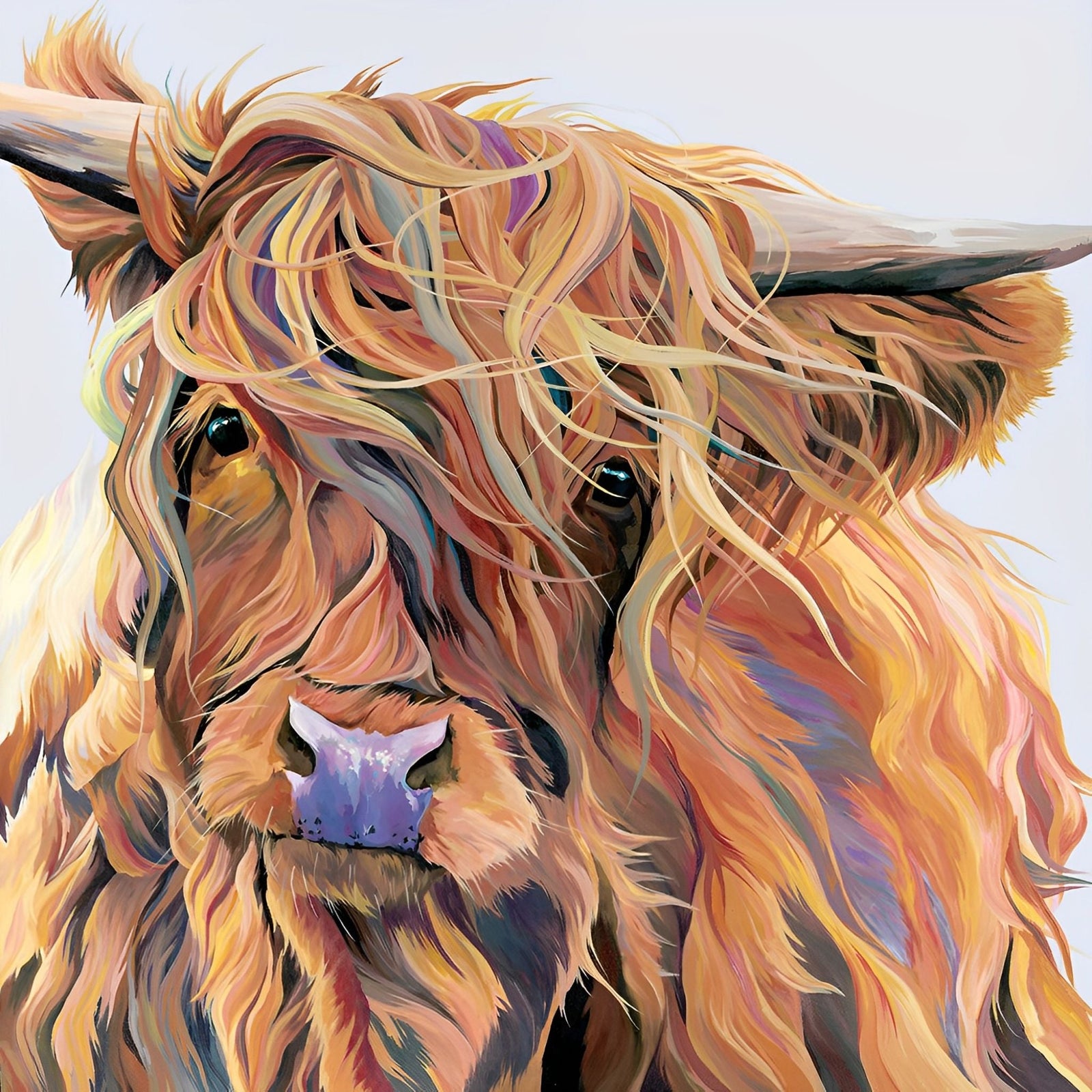 Highland Cow | Diamond Painting Design - Full Drill Diamond Art with 5d Square or Round Diamonds - AB Drills Available