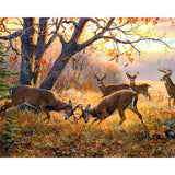Deer in the Forest | Diamond Painting Design - Full Drill Diamond Art with 5d Square or Round Diamonds - AB Drills Available
