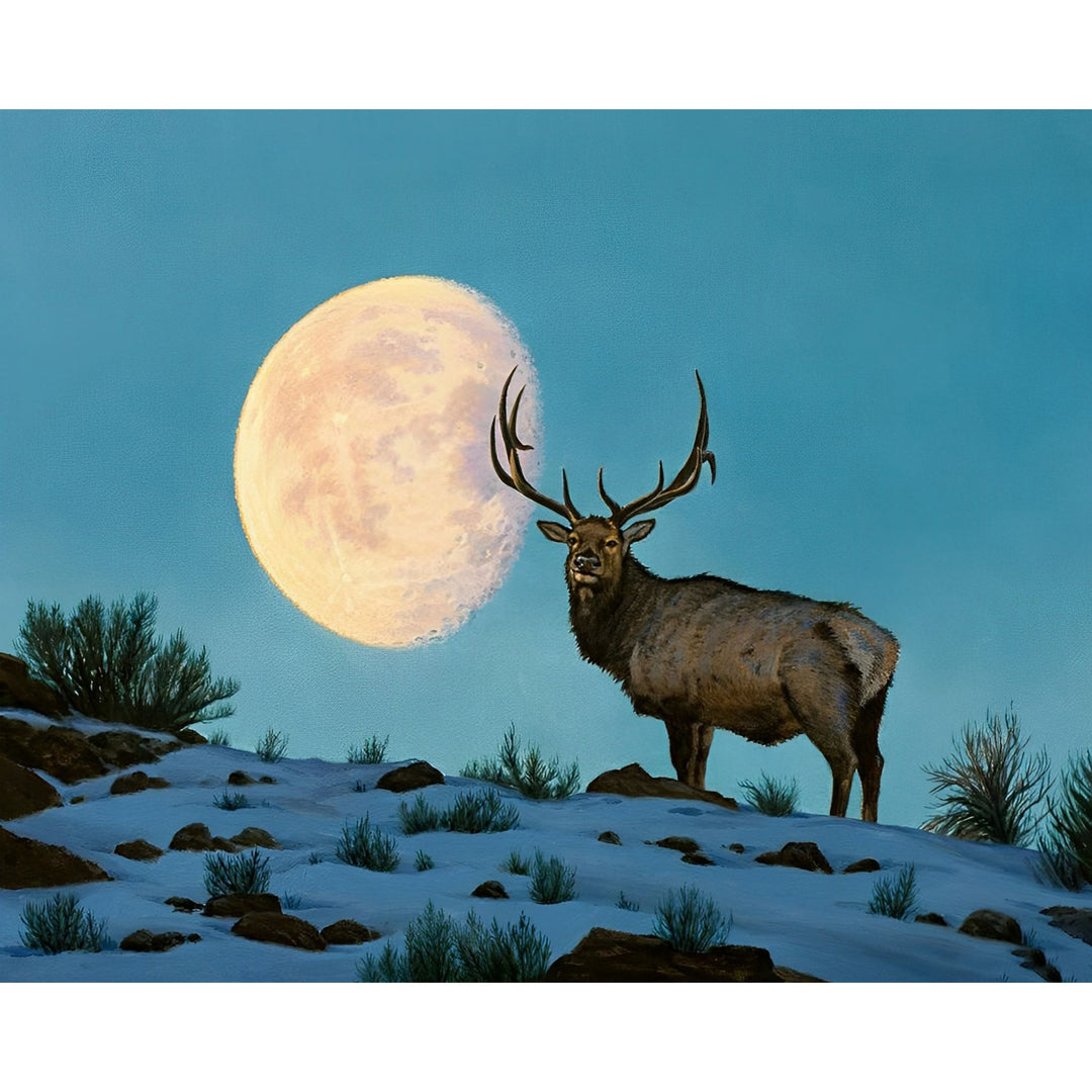Elk and Moon | Diamond Painting