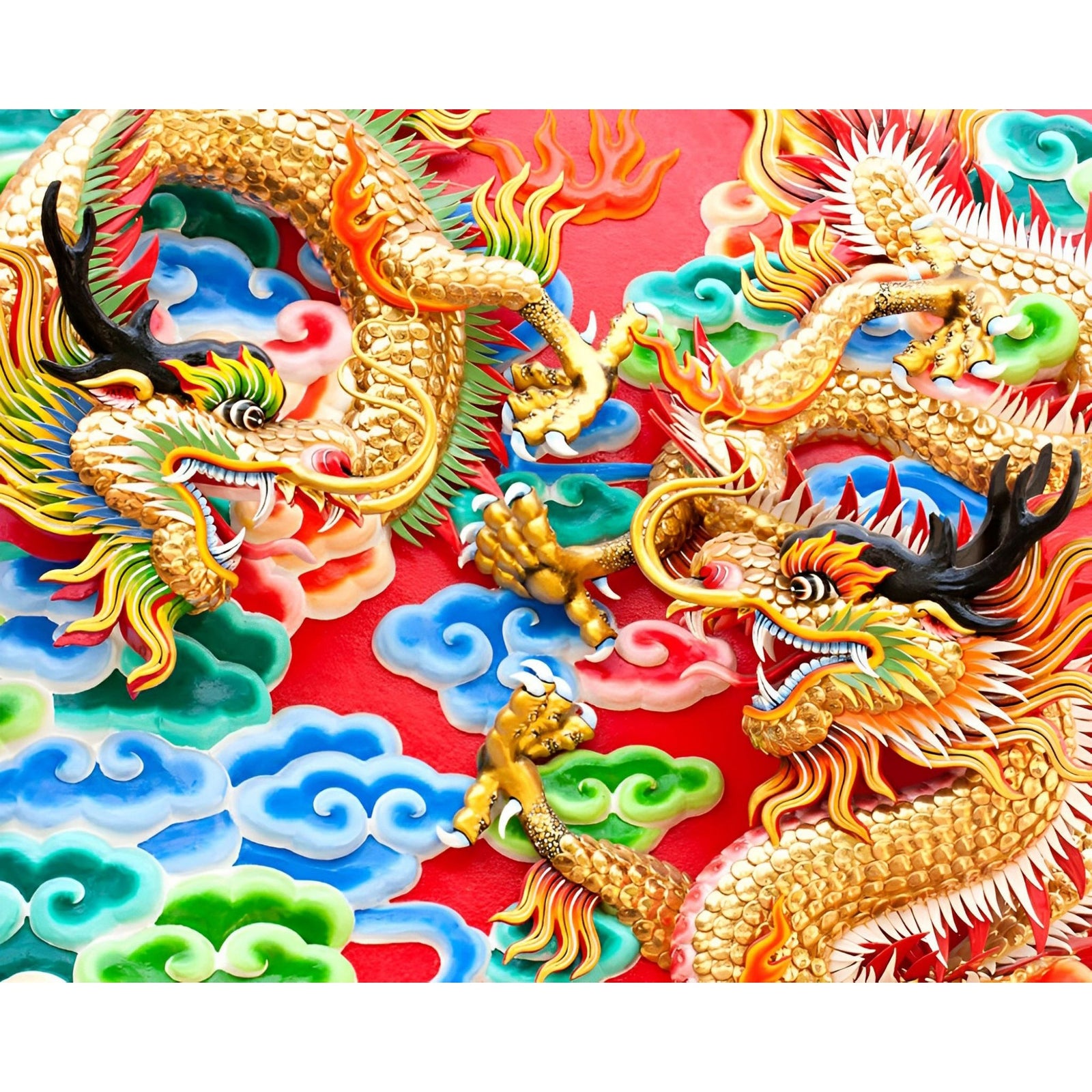 Chinese Golden Dragon | Diamond Painting Design - Full Drill Diamond Art with 5d Square or Round Diamonds - AB Drills Available