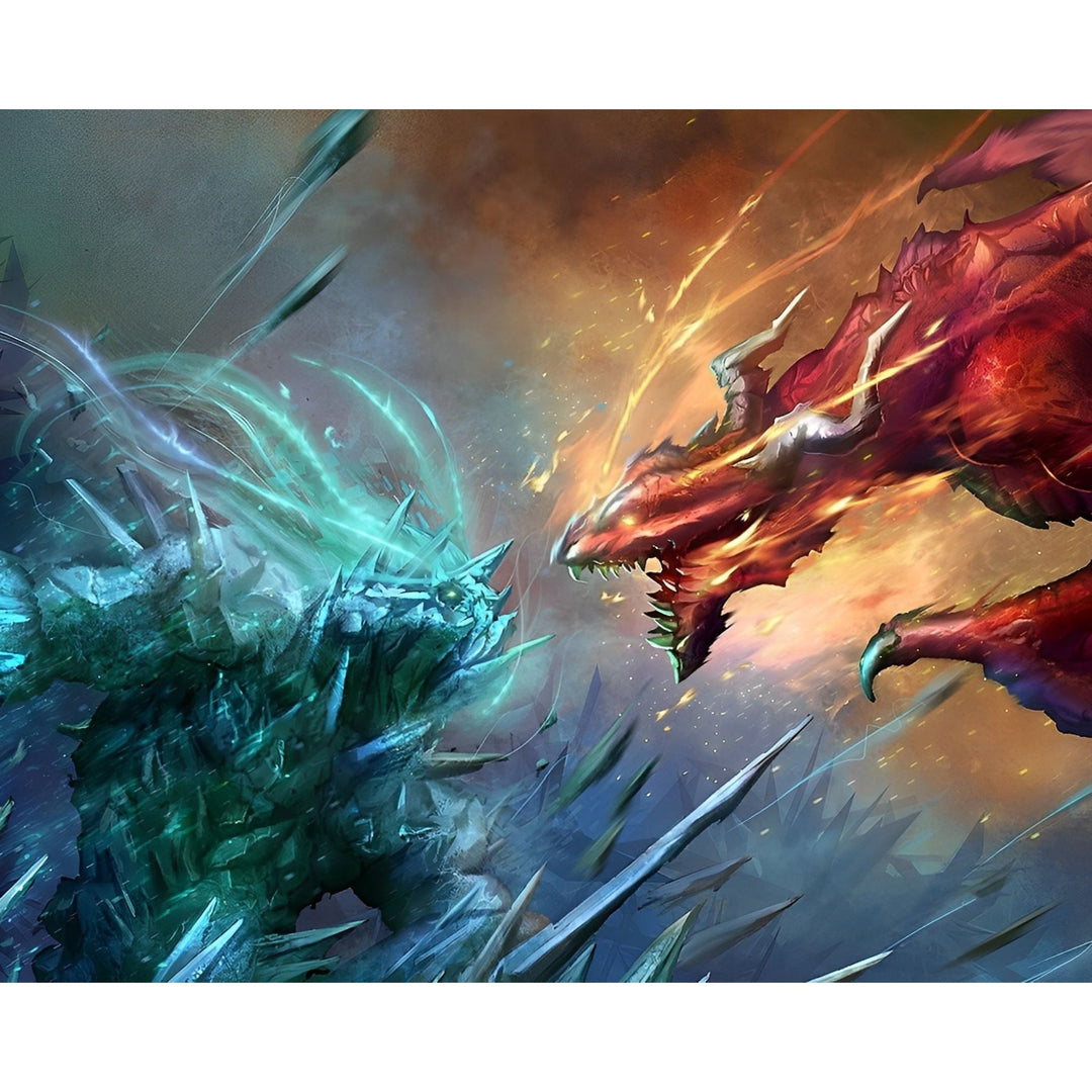 Ice Dragon and Fire Dragon | Diamond Painting