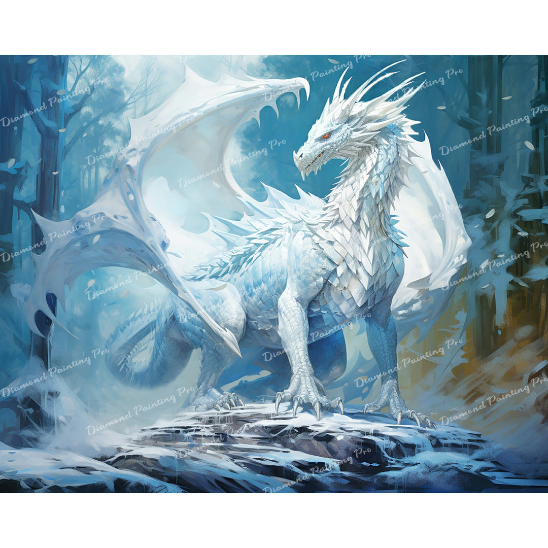 Glacial Dragon's Spell | Diamond Painting