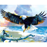 Beach Eagle | Diamond Painting Design - Full Drill Diamond Art with 5d Square or Round Diamonds - AB Drills Available