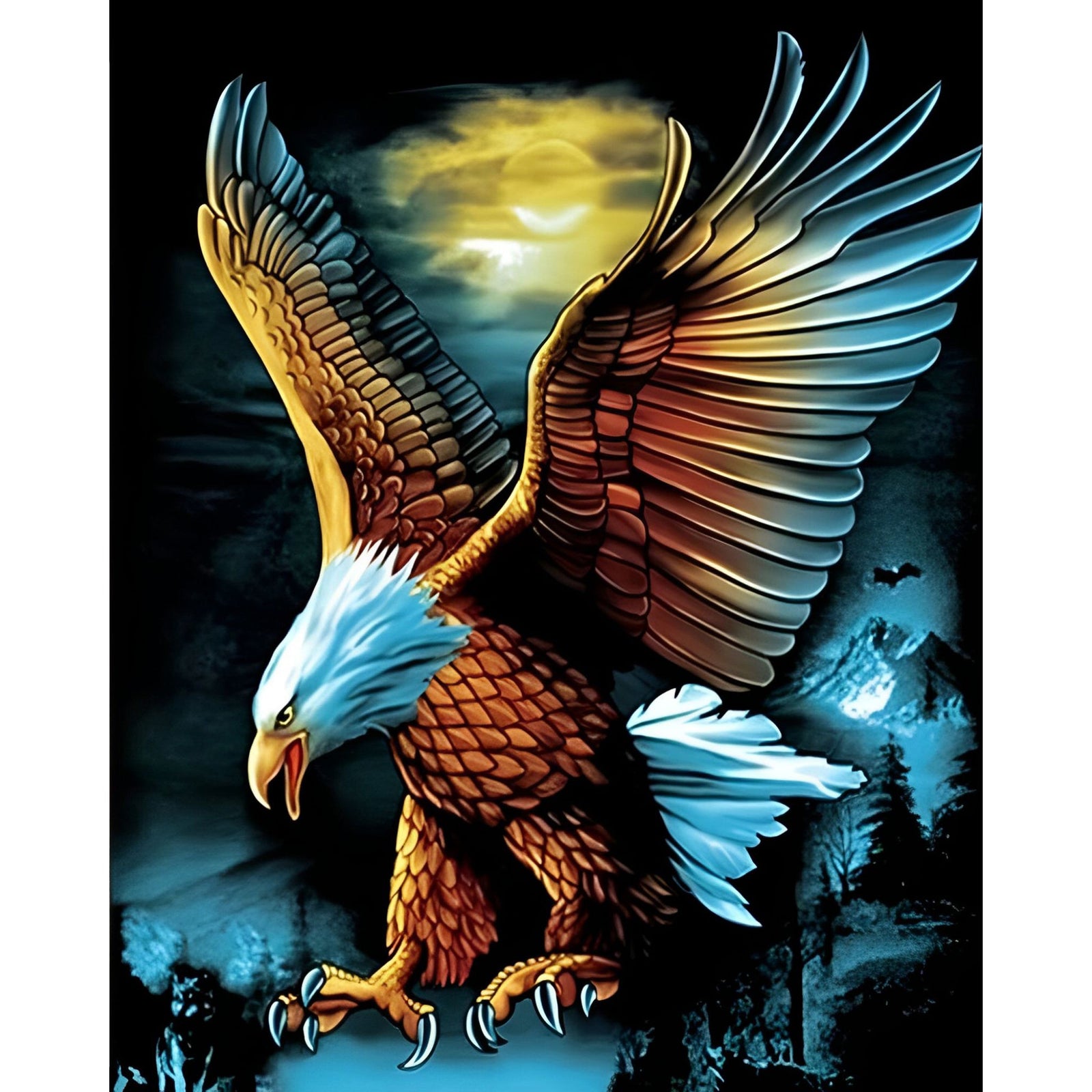 Eagle Animal | Diamond Painting Design - Full Drill Diamond Art with 5d Square or Round Diamonds - AB Drills Available