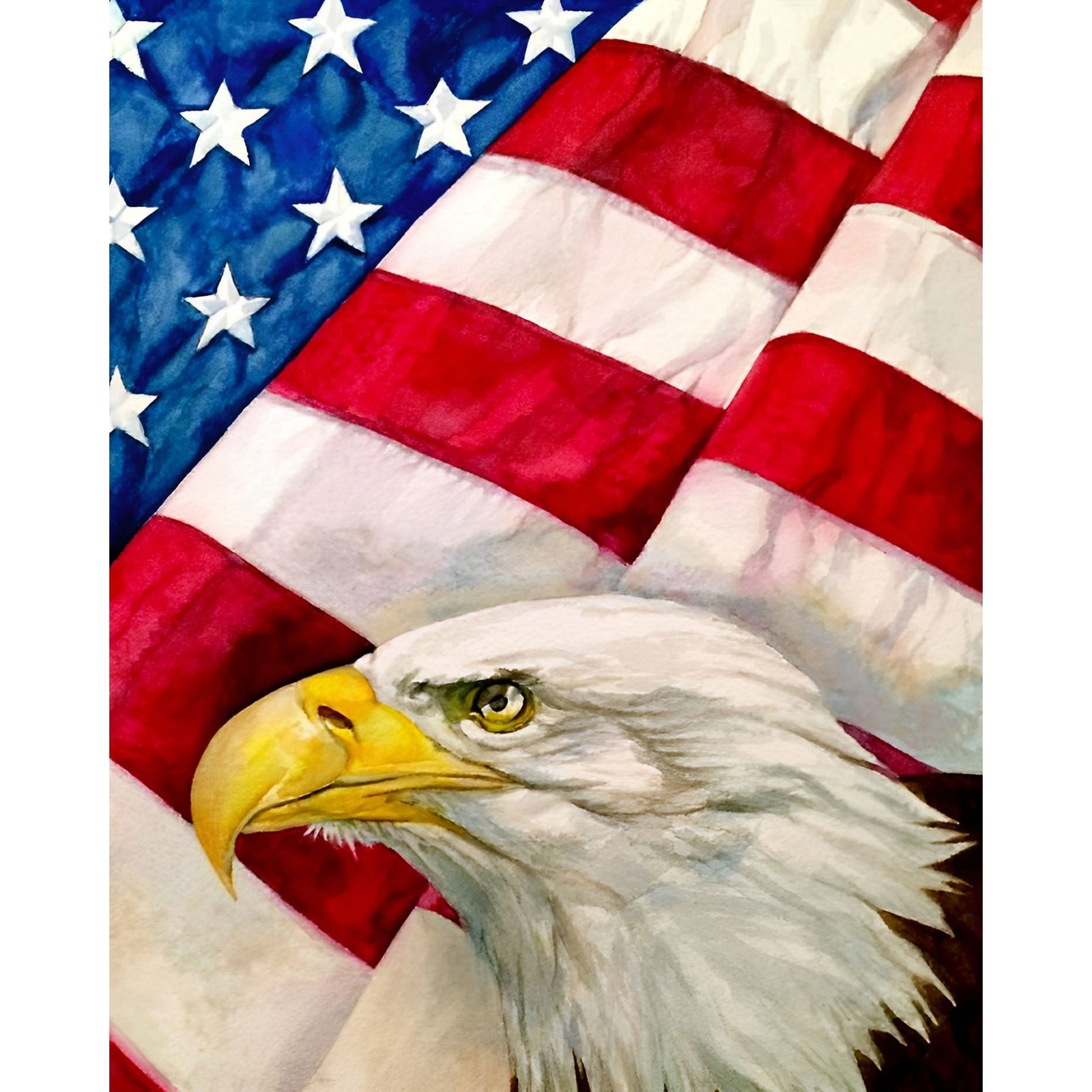 The Eagle and the Flag | Diamond Painting Design - Full Drill Diamond Art with 5d Square or Round Diamonds - AB Drills Available