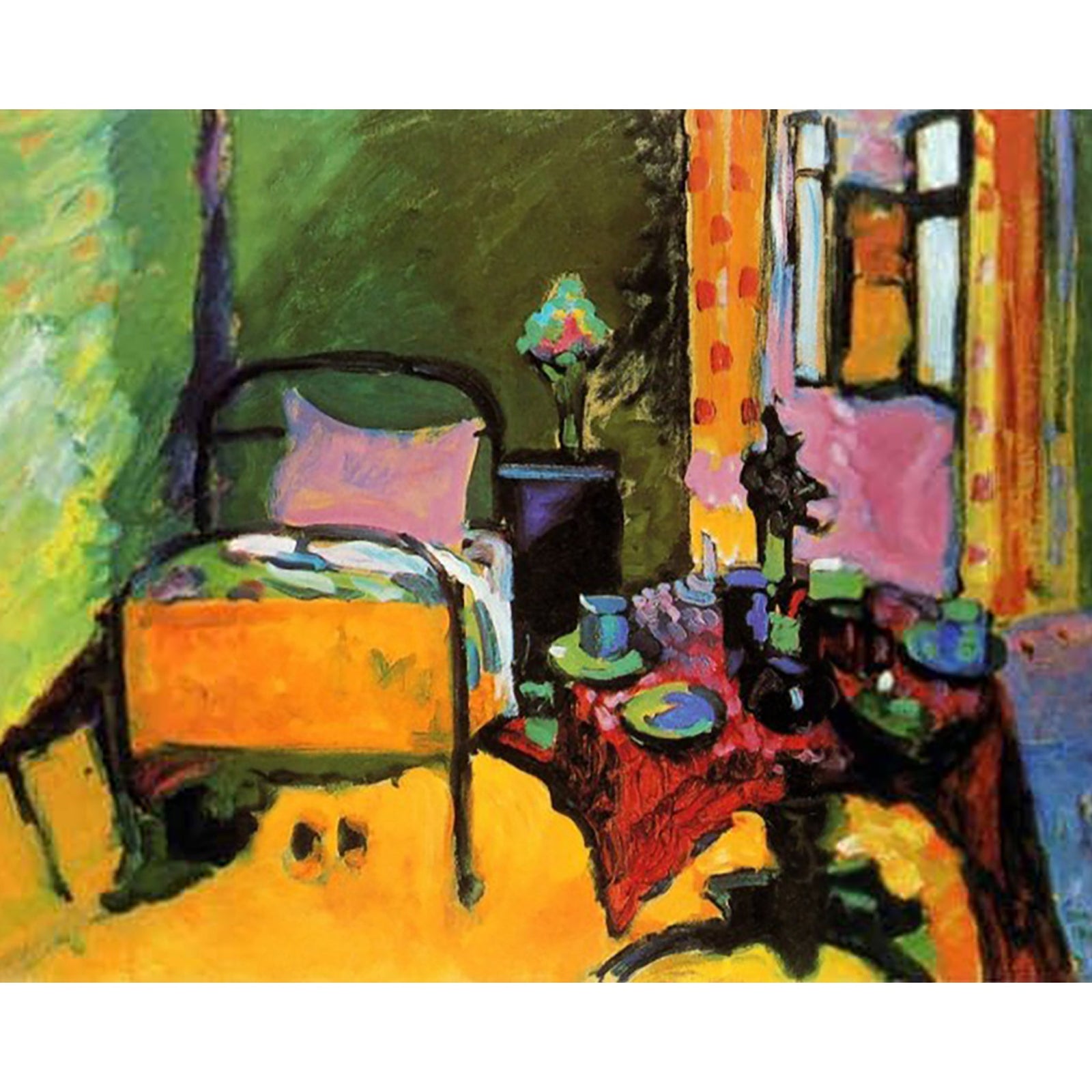 Bedroom by Wassily Kandinsky | Diamond Painting Design - Full Drill Diamond Art with 5d Square or Round Diamonds - AB Drills Available