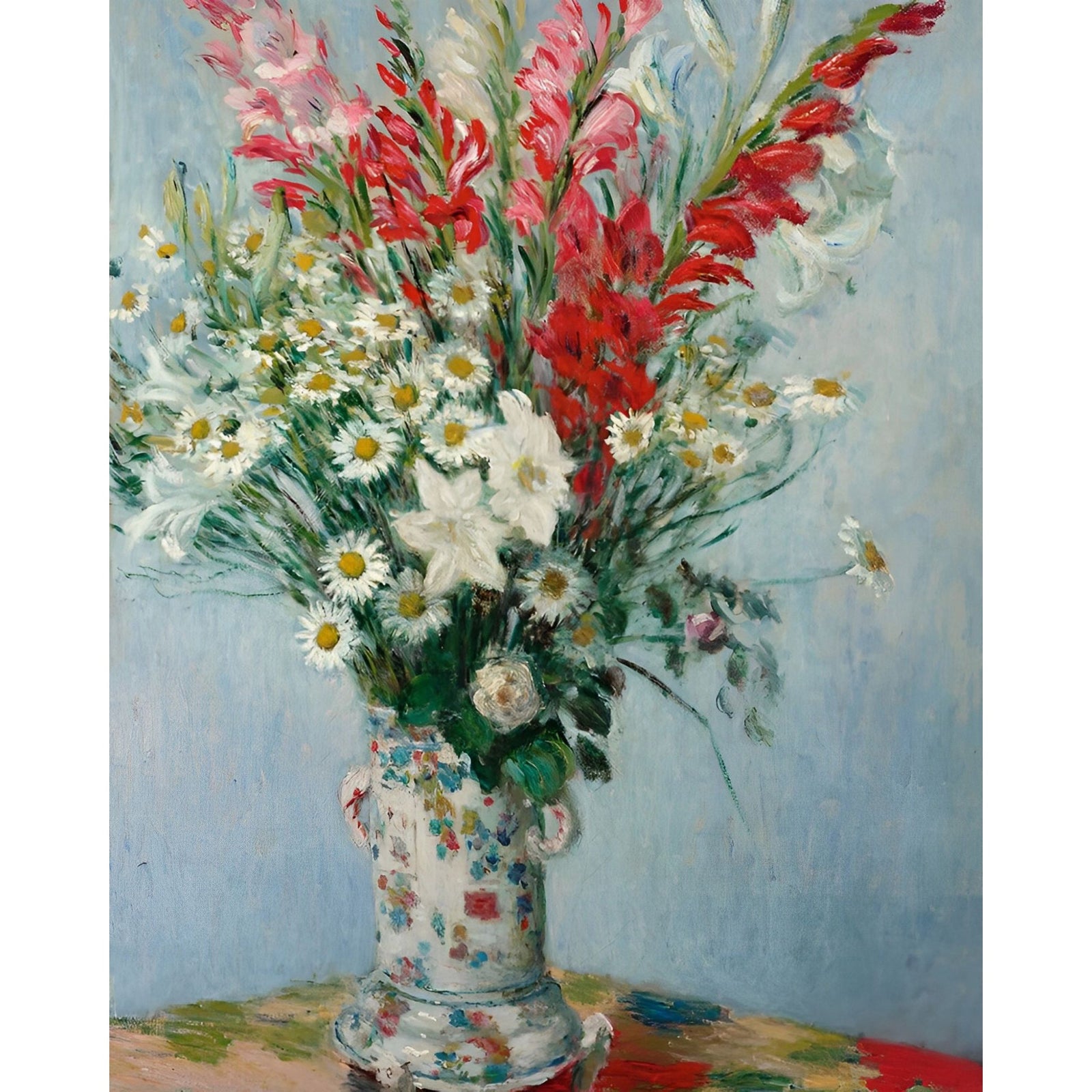 A Bouquet of Gladioli Lilies and Daisies - Claude Monet | Diamond Painting Design - Full Drill Diamond Art with 5d Square or Round Diamonds - AB Drills Available