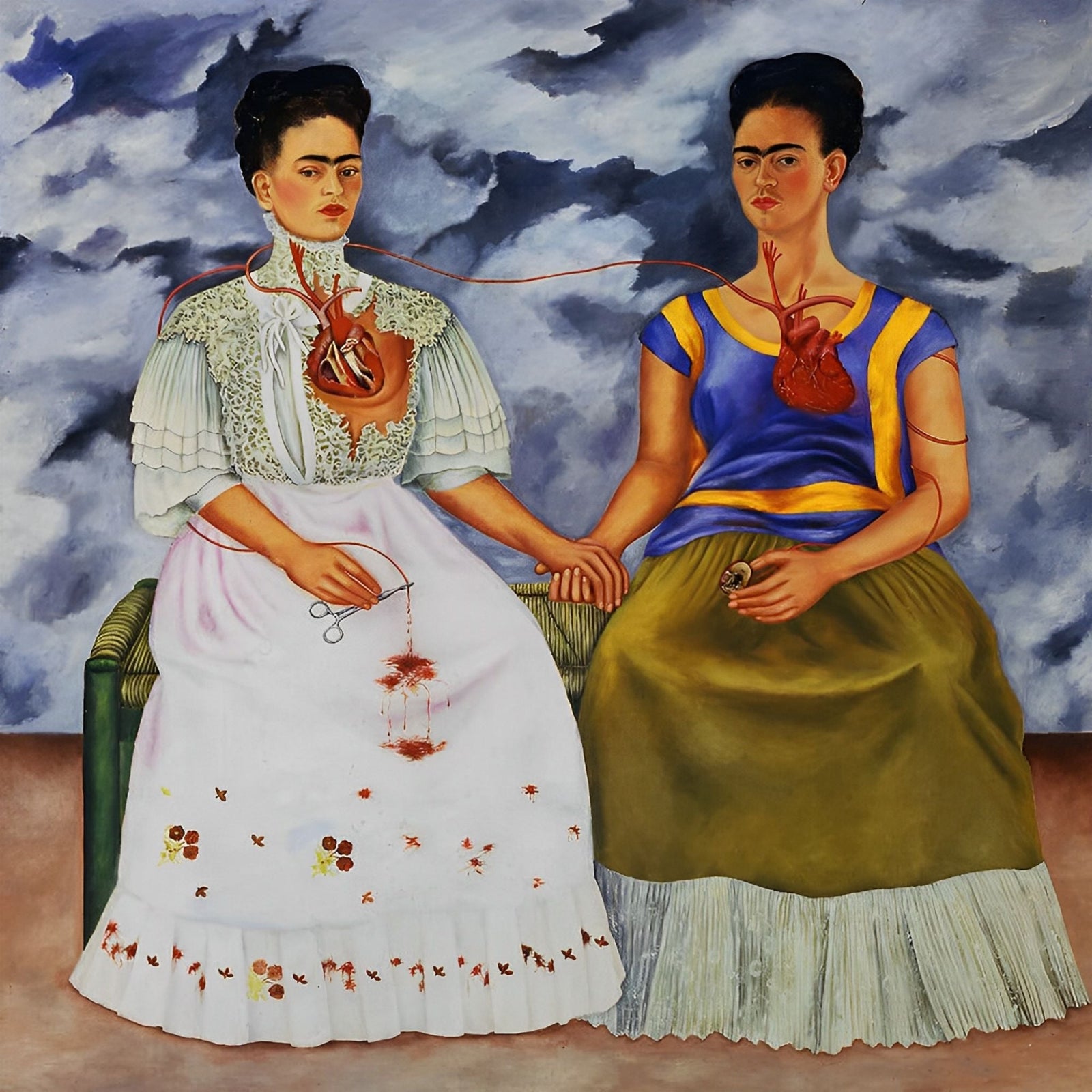 The Two Fridas - Frida Kahlo | Diamond Painting Design - Full Drill Diamond Art with 5d Square or Round Diamonds - AB Drills Available