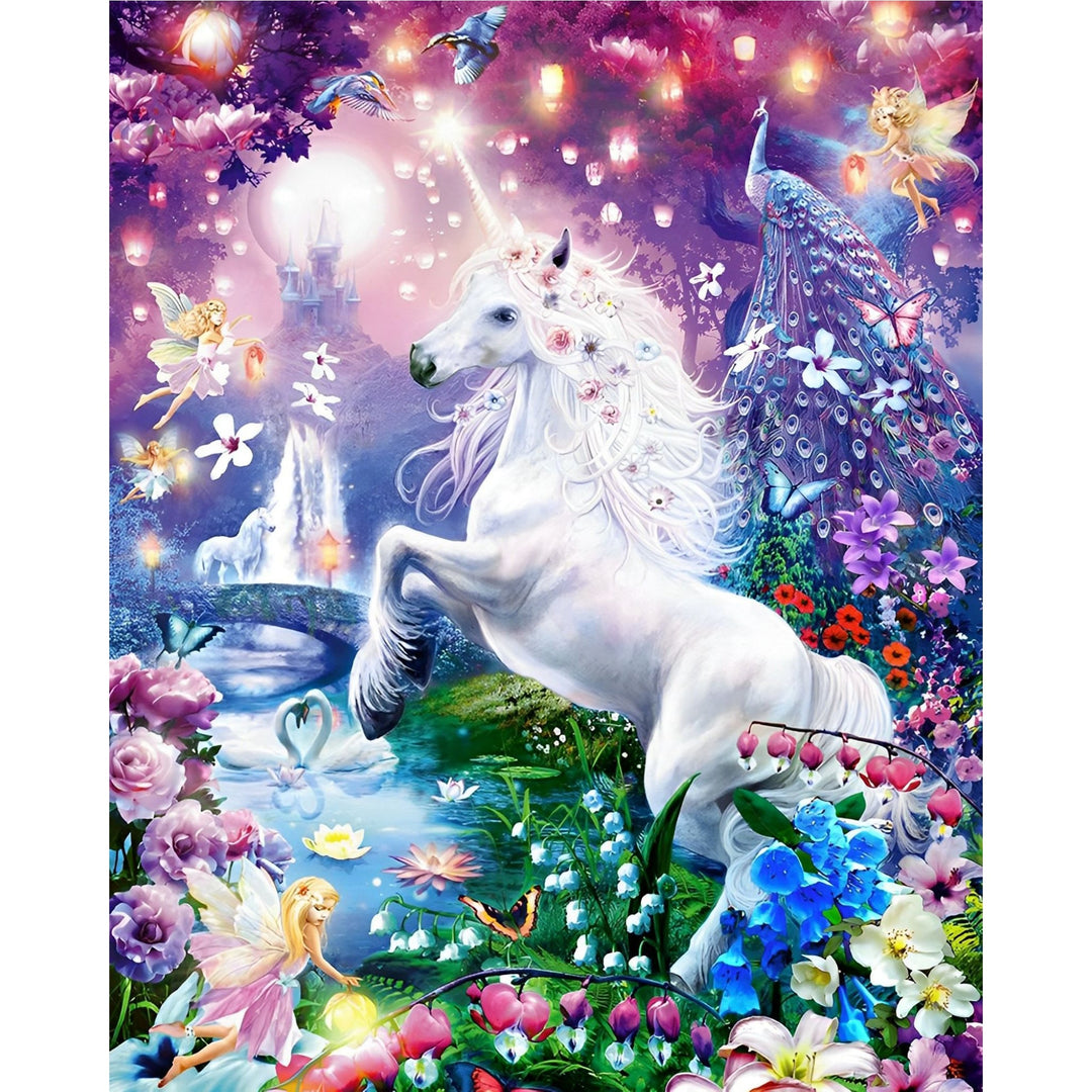 Fairy Unicorn Flower | Diamond Painting