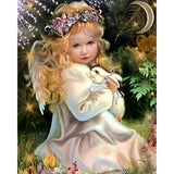 Little Angel Girl | Diamond Painting Design - Full Drill Diamond Art with 5d Square or Round Diamonds - AB Drills Available