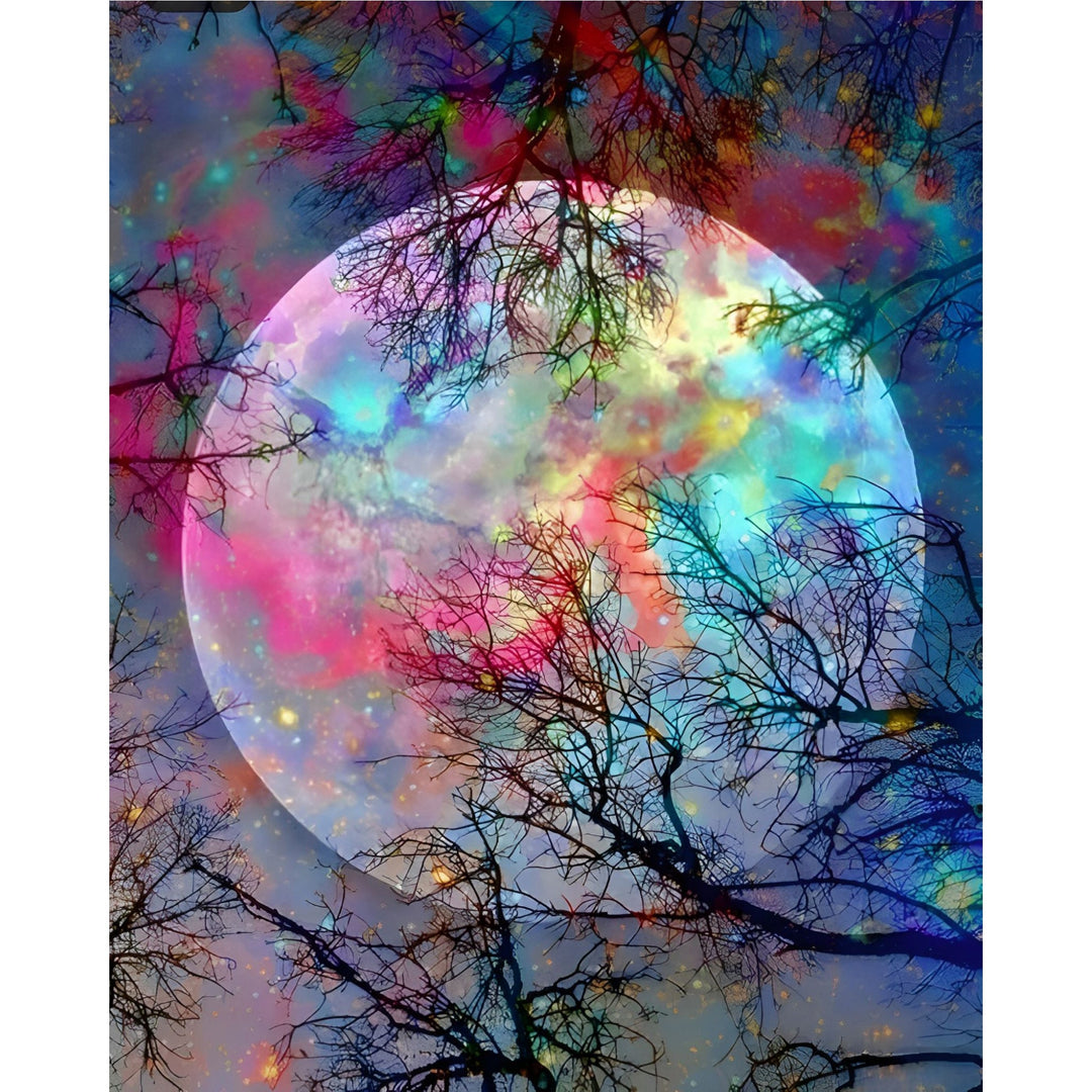 Psychedelic Moon | Diamond Painting