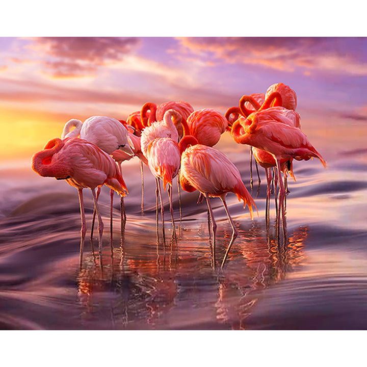 Wavy Flamingos | Diamond Painting