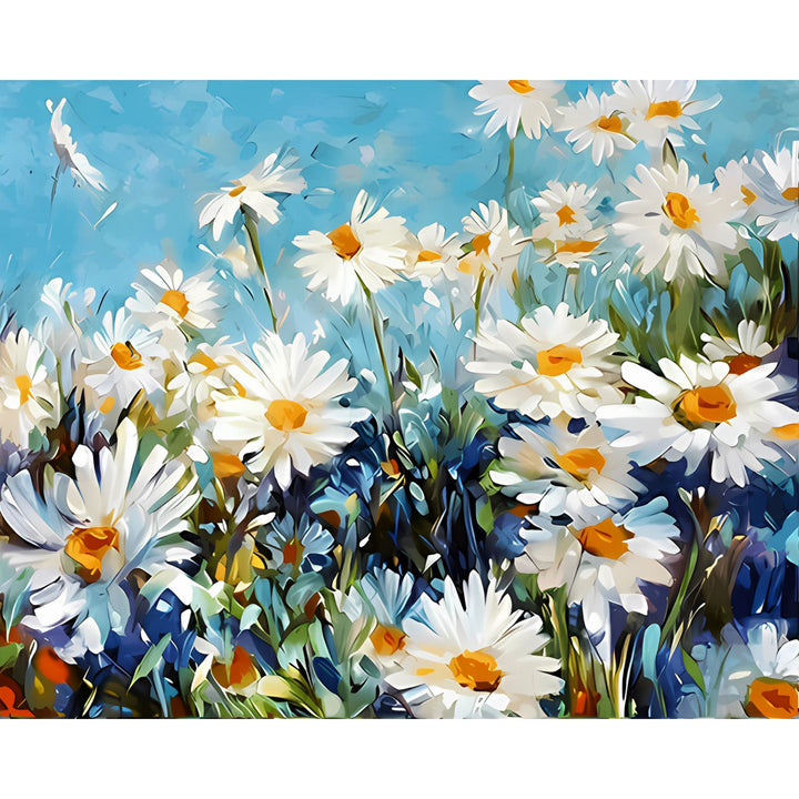 White Daisy Flower | Diamond Painting