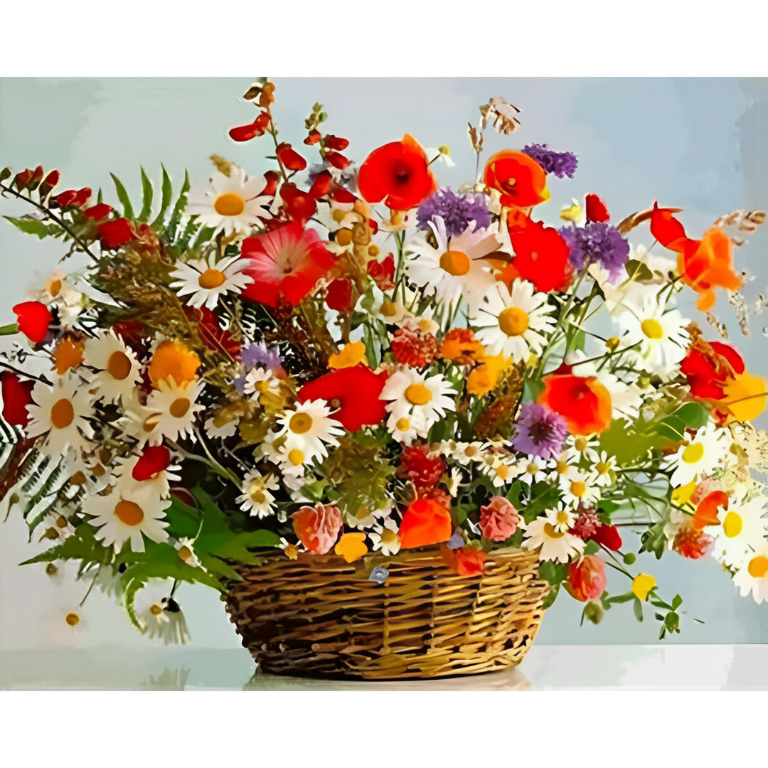 Beautiful Flowers Basket | Diamond Painting