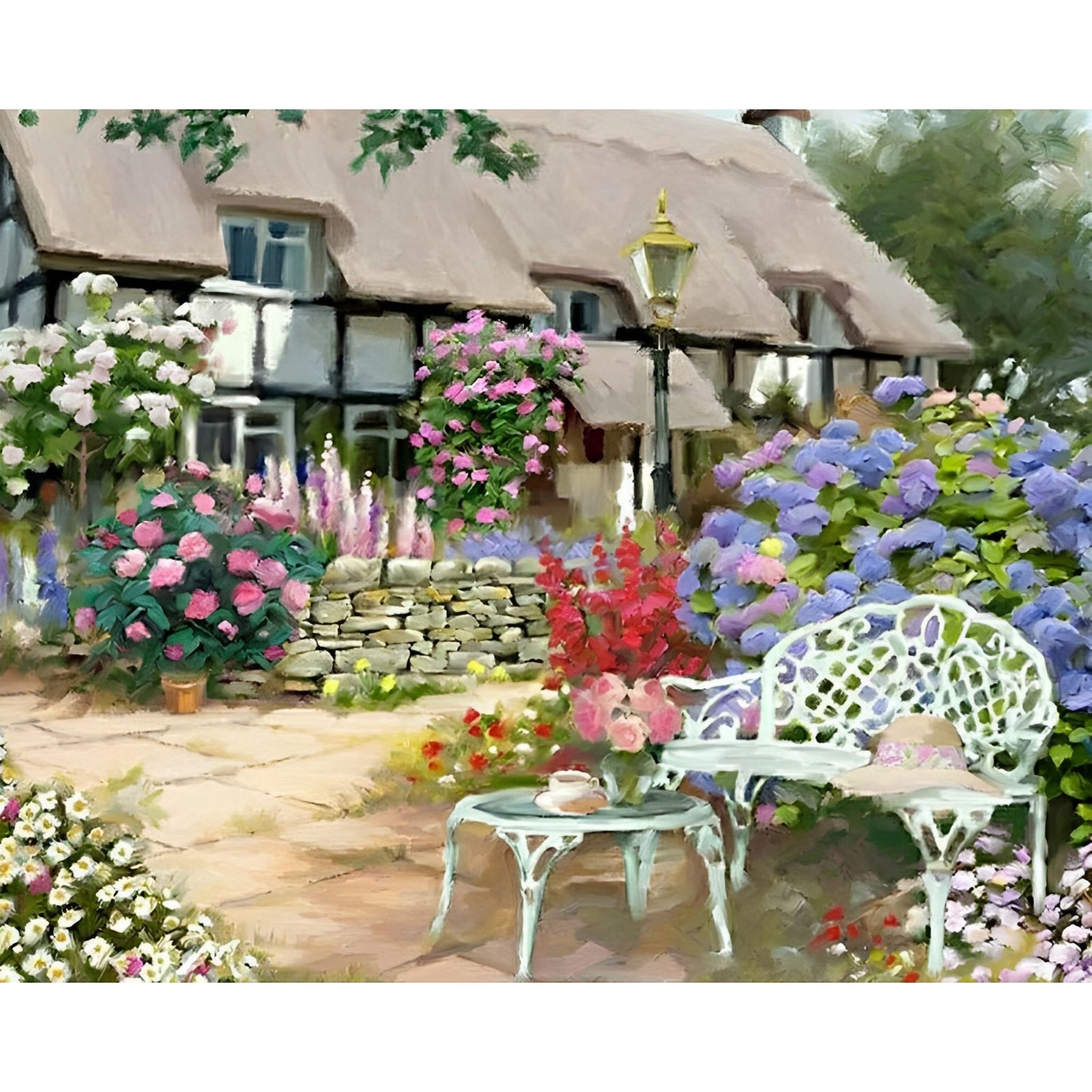 English Garden | Diamond Painting Design - Full Drill Diamond Art with 5d Square or Round Diamonds - AB Drills Available