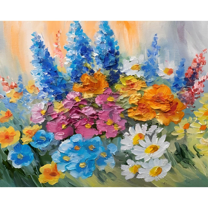 Abstract Bouquet of Spring Flowers | Diamond Painting