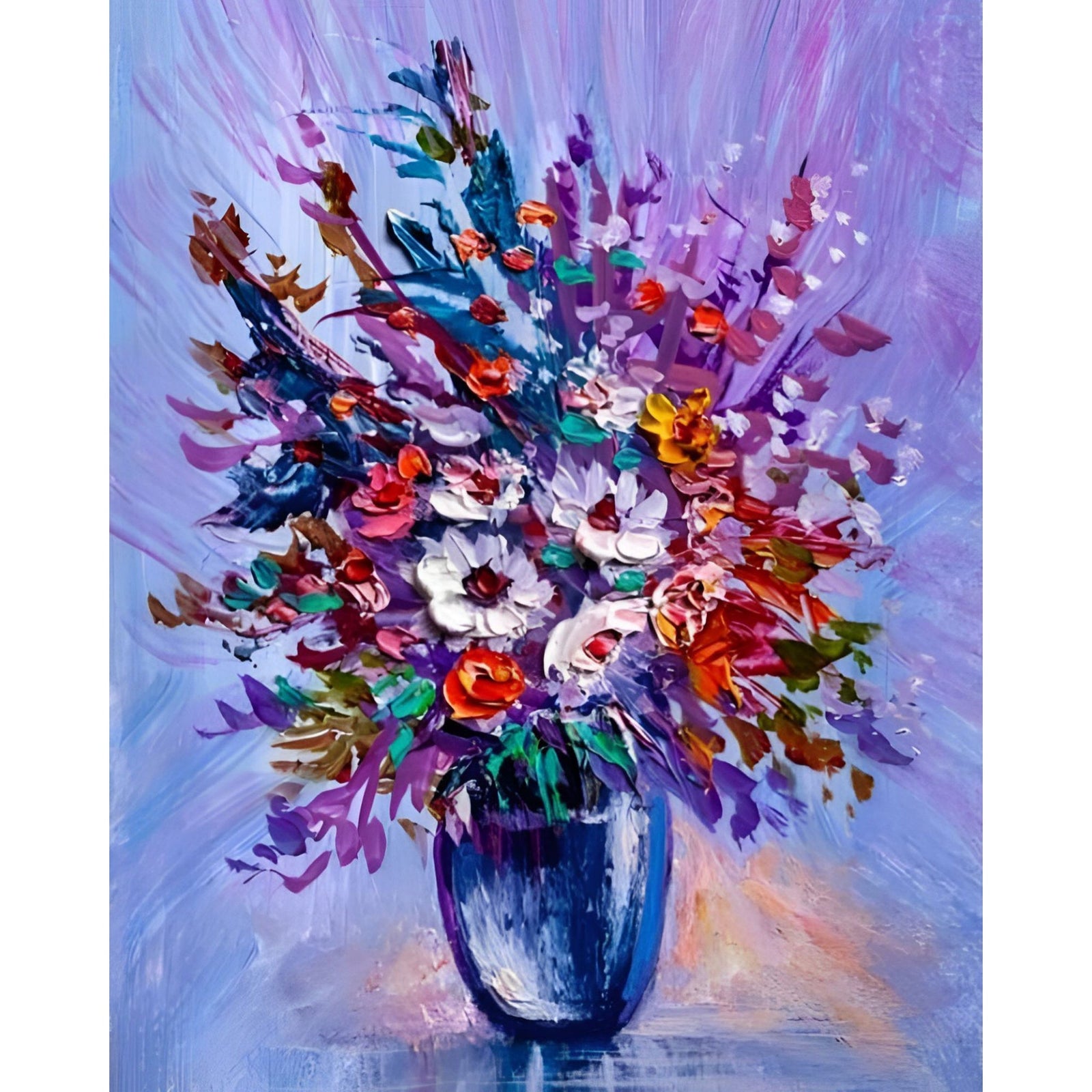 Multicolored Flowers Bouquet | Diamond Painting Design - Full Drill Diamond Art with 5d Square or Round Diamonds - AB Drills Available