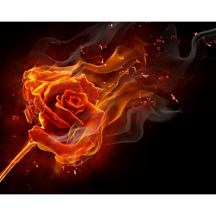 Rose on Fire | Diamond Painting