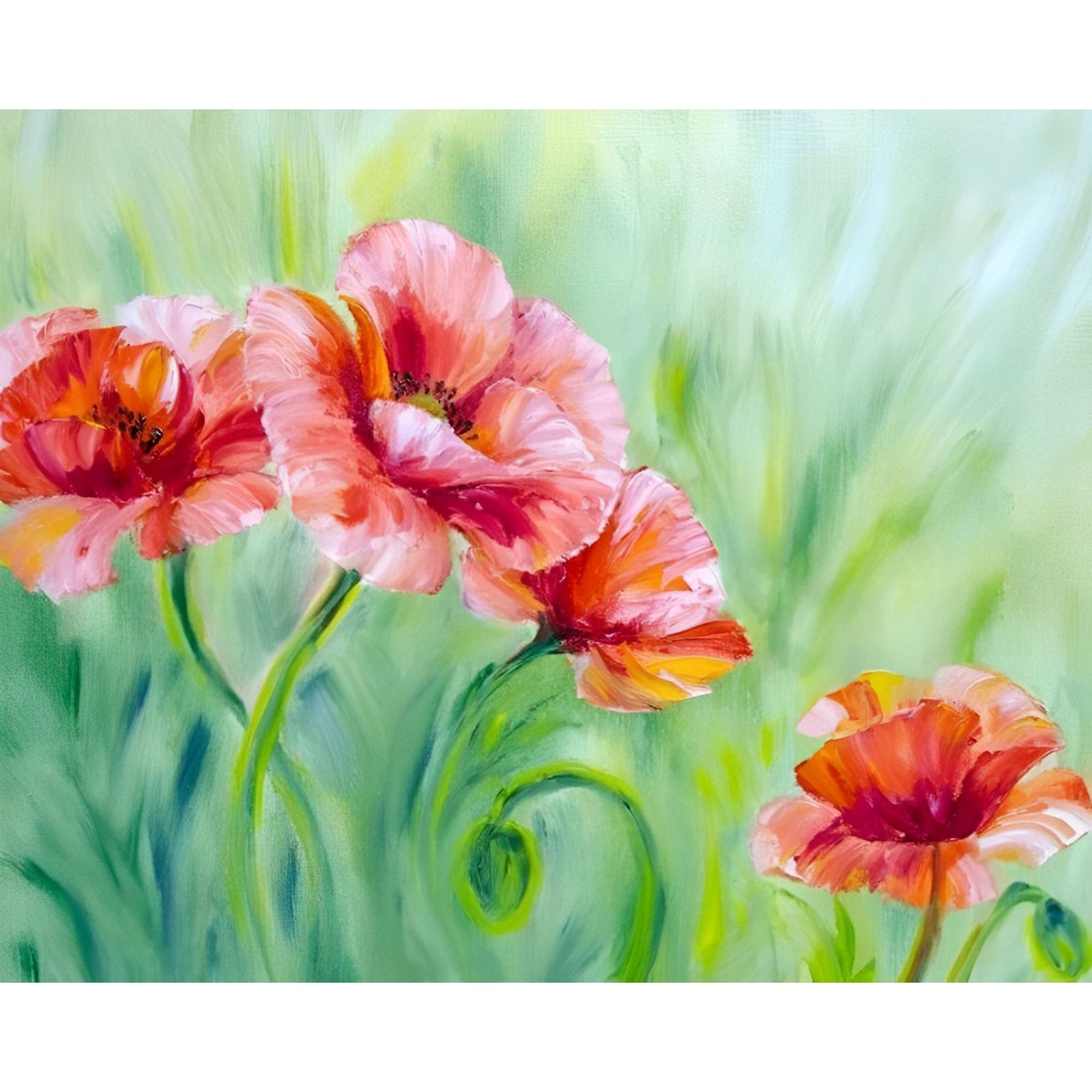 Summer Poppies | Diamond Painting Design - Full Drill Diamond Art with 5d Square or Round Diamonds - AB Drills Available