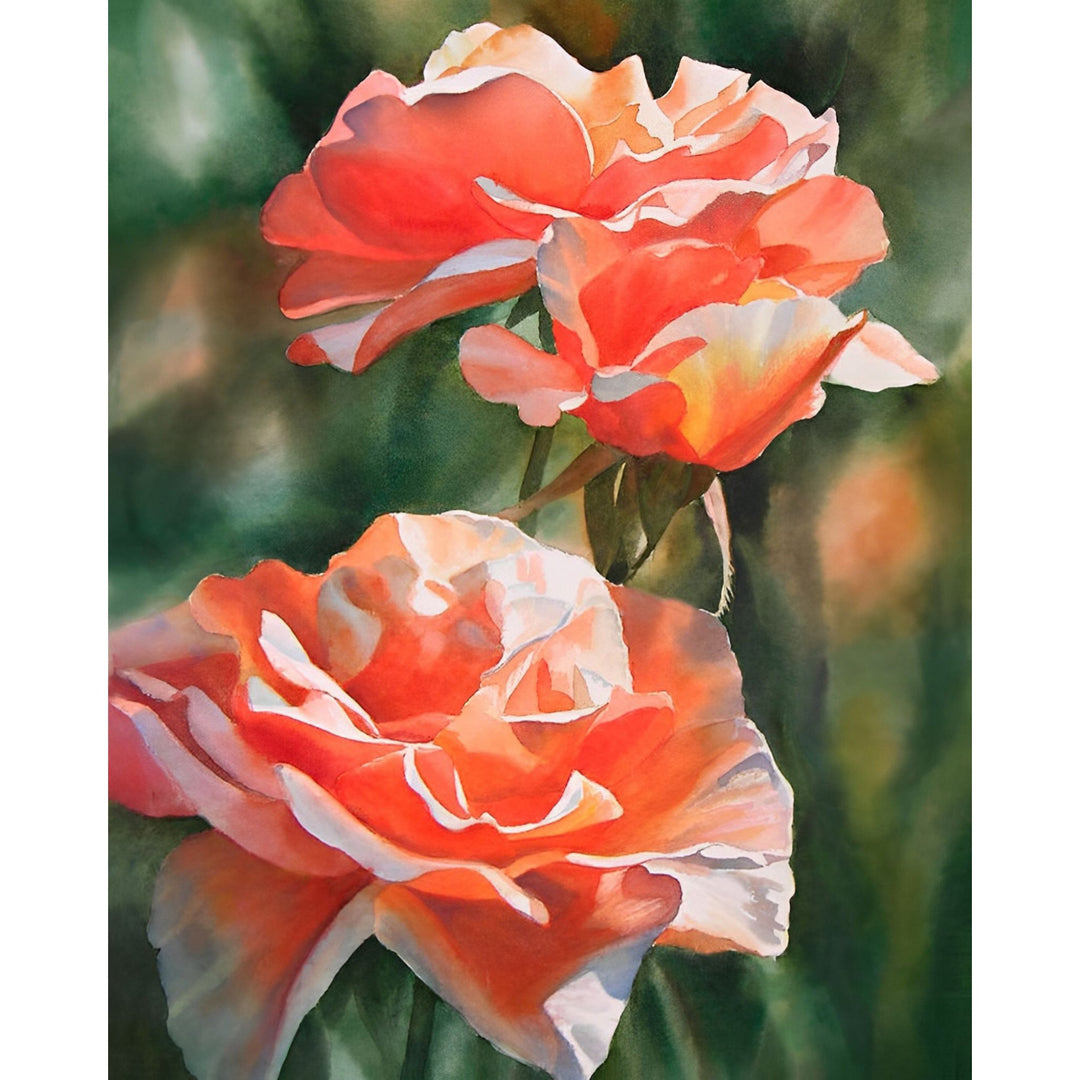 Salmon Colored Roses | Diamond Painting