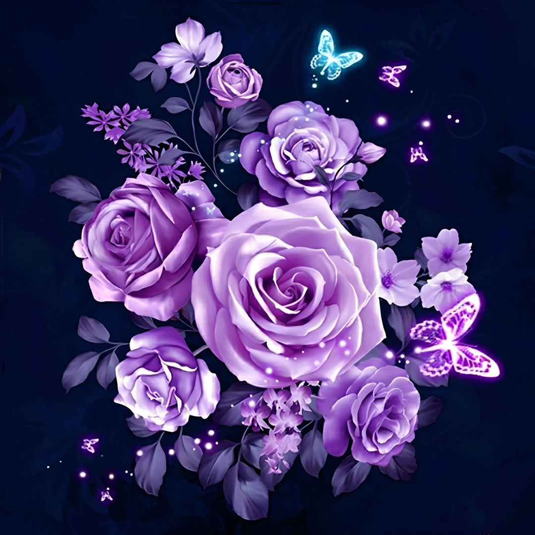 Purple Rose | Diamond Painting